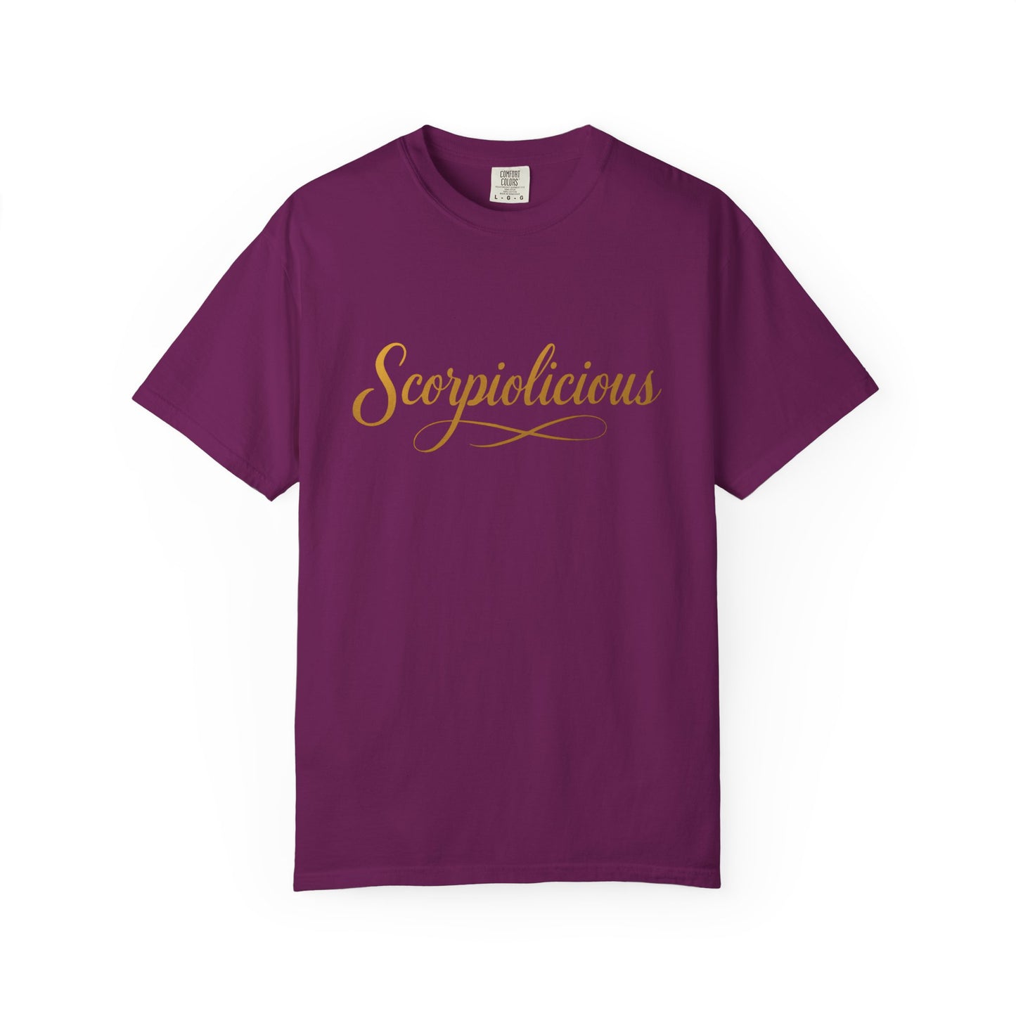 Scorpiolicious – Retro Script Scorpio Tee