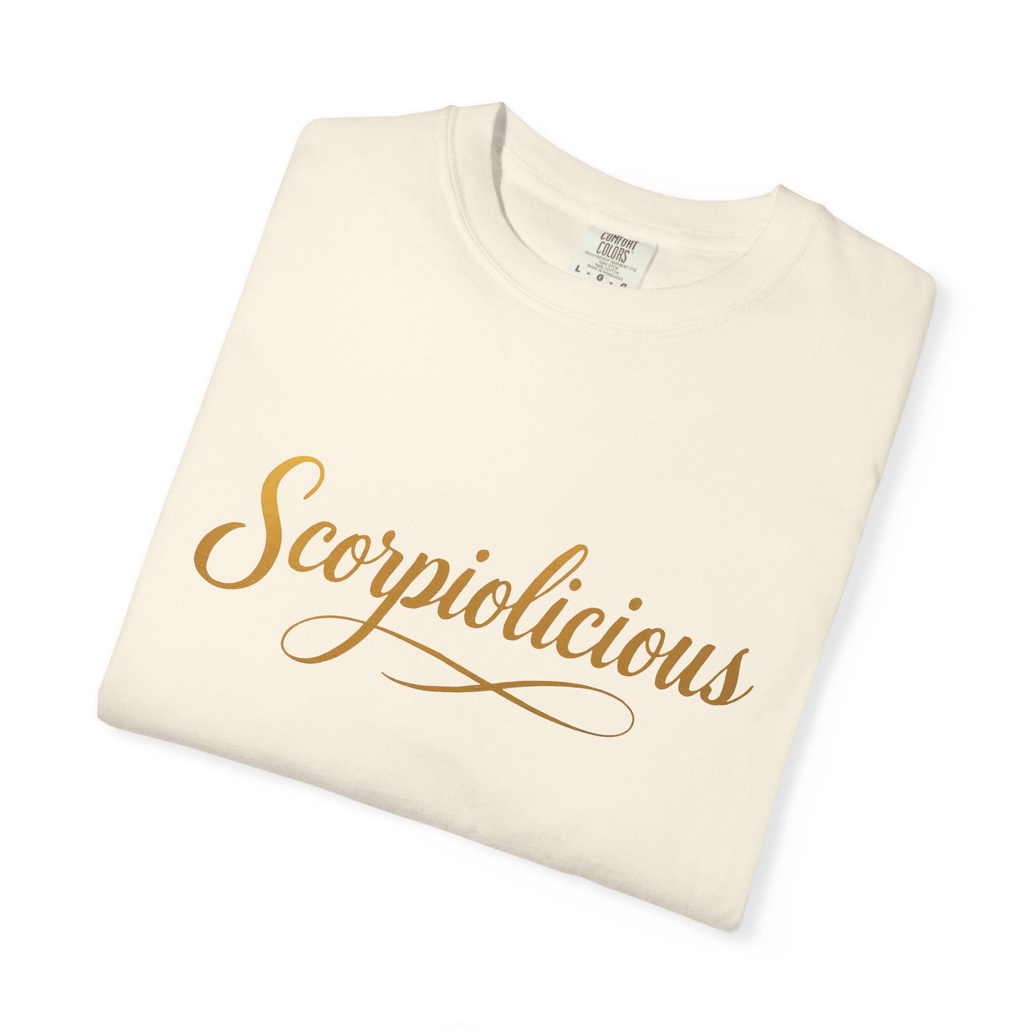 Scorpiolicious – Retro Script Scorpio Tee