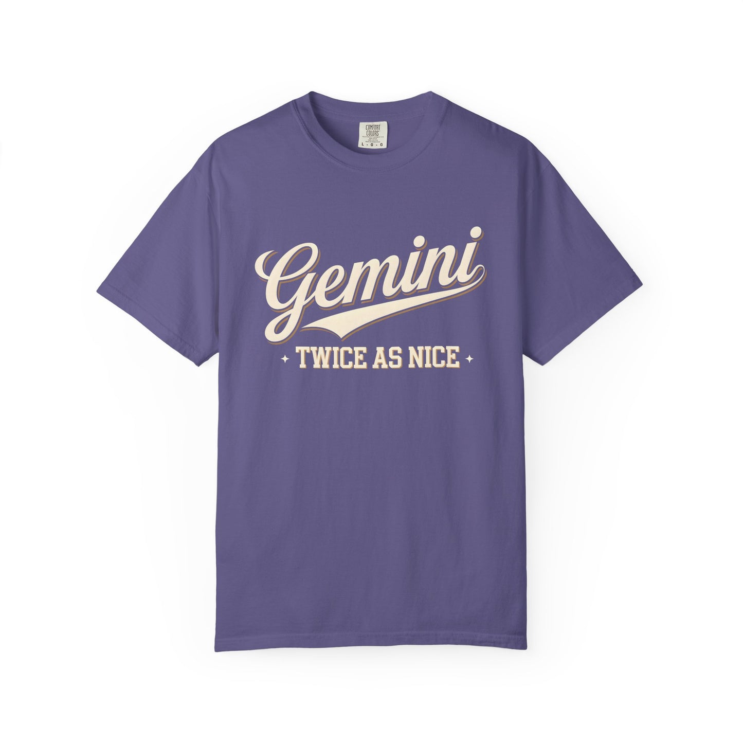 Gemini “Twice As Nice” Zodiac- Retro Astrology Tee - Unisex Graphic Shirt