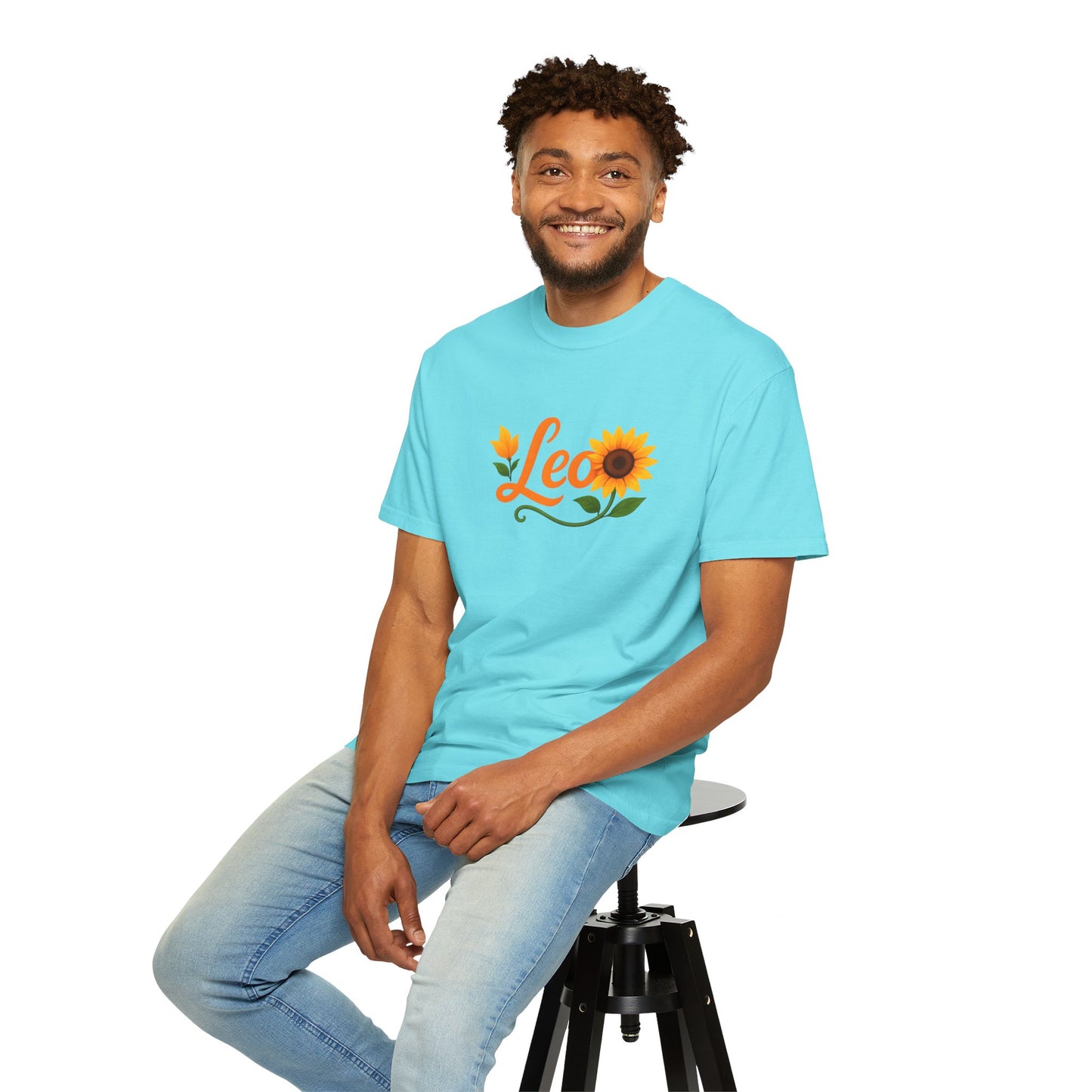 Leo Sunflower Tee β Retro Zodiac Shirt