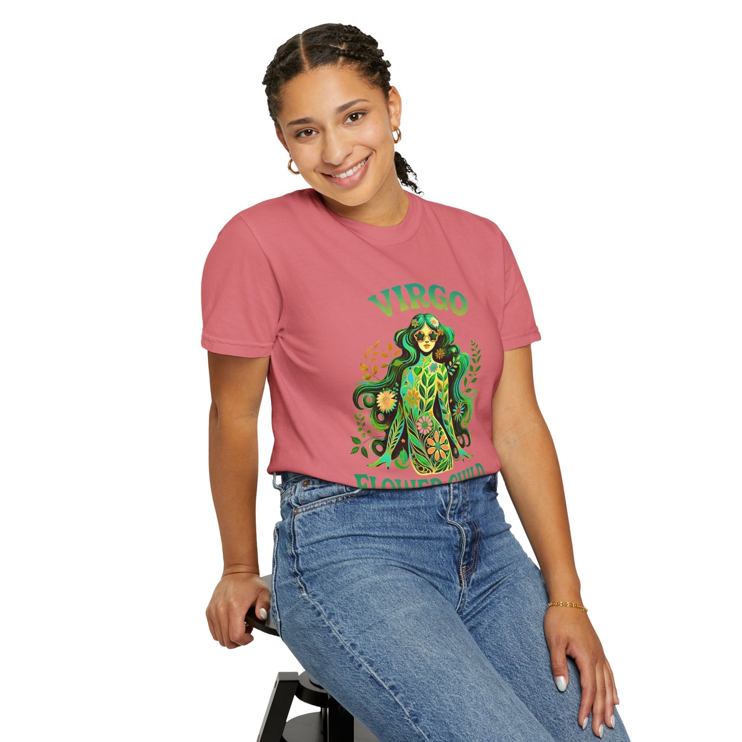 Virgo Flower Child – Vibrant Retro Zodiac Tee