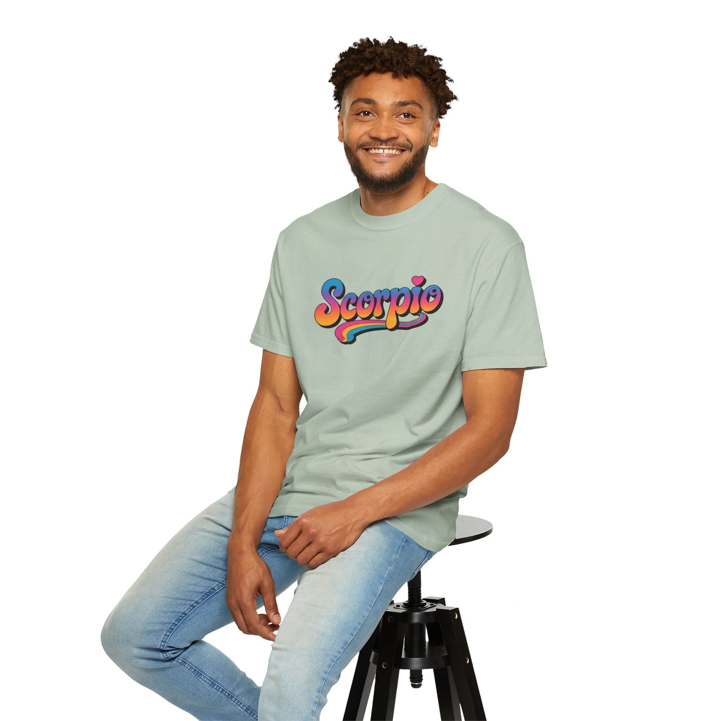 Scorpio Retro Groovy Tee – Multicolor Zodiac Shirt