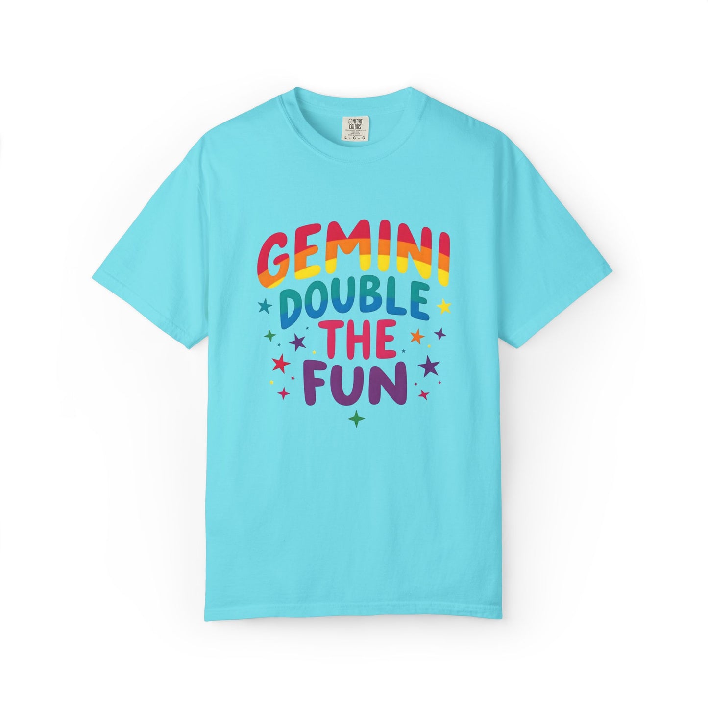 Gemini Double the Fun β Colorful Zodiac Shirt
