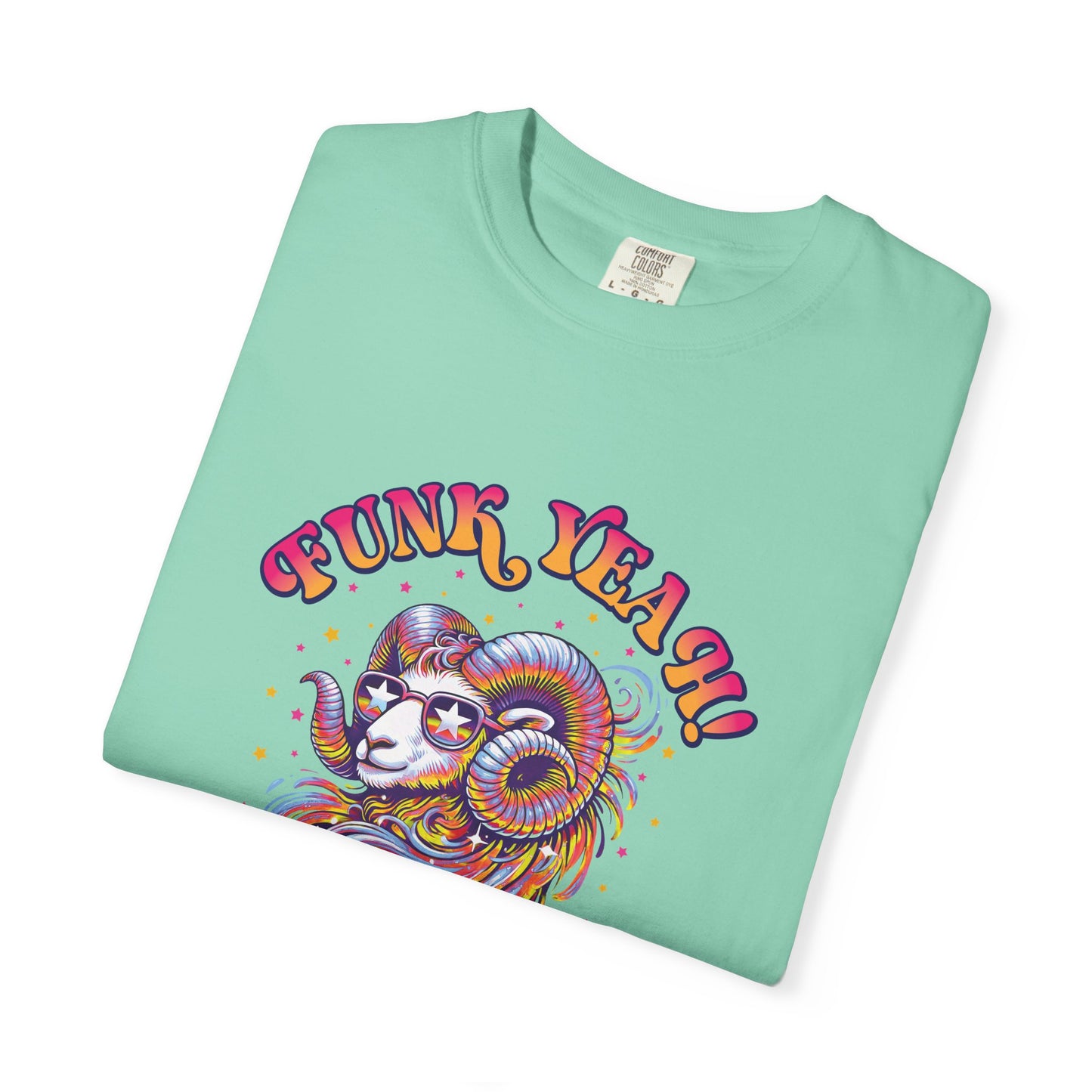 FUNK YEAH!! I’m an Aries Tee – Retro Multicolor Zodiac Shirt, Groovy Fun Style