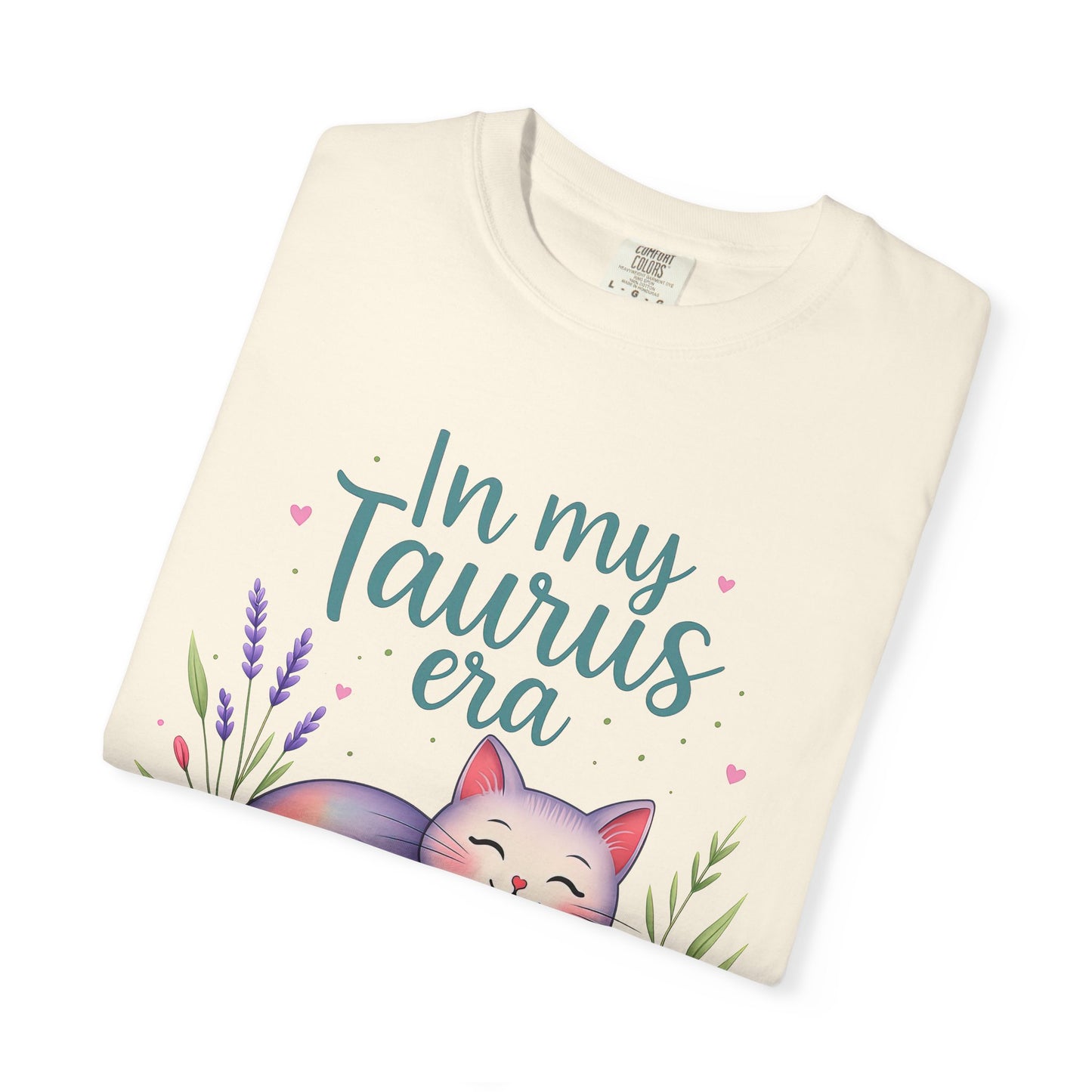 In My Taurus Era – Colorful Zodiac Cat Tee