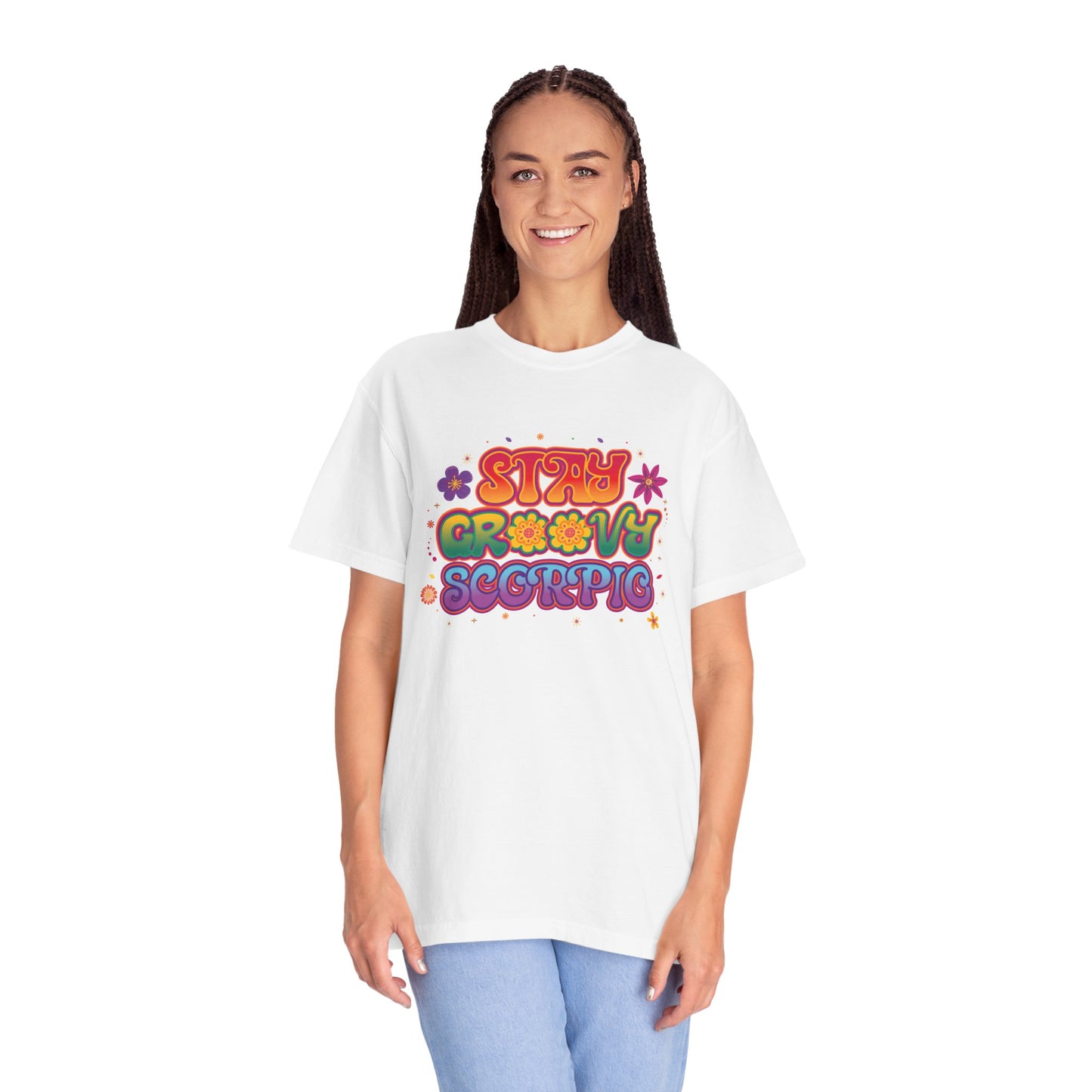 Stay Groovy Scorpio Tee β Groovy Flower Power Zodiac Shirt