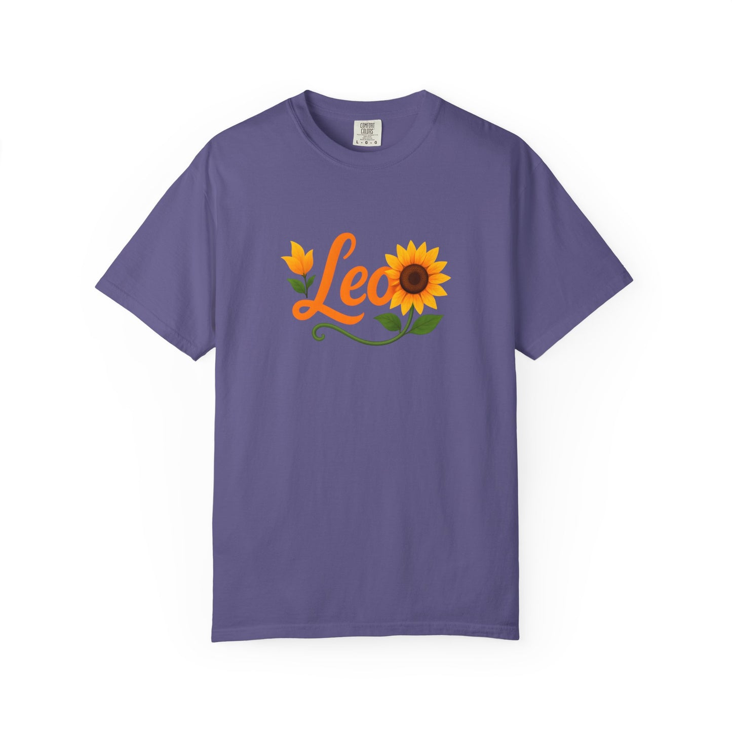 Leo Sunflower Tee β Retro Zodiac Shirt