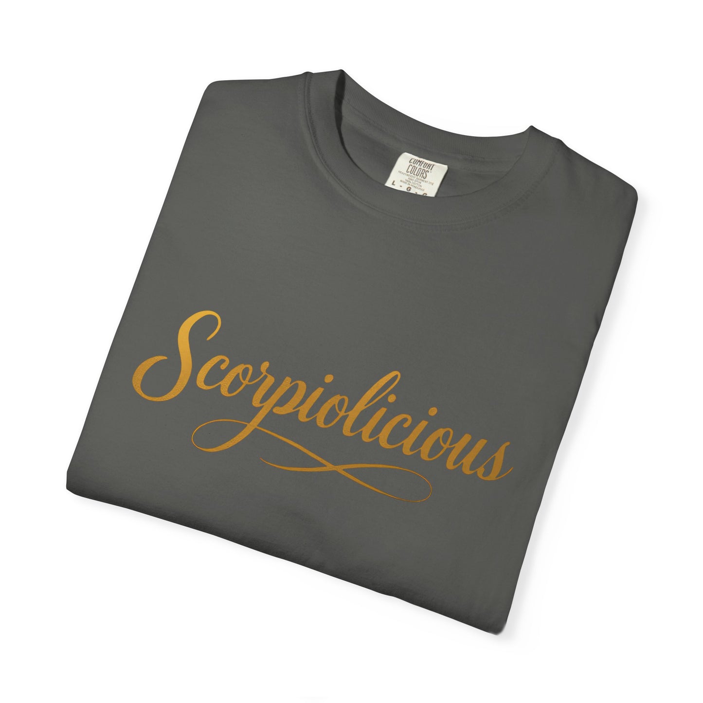 Scorpiolicious – Retro Script Scorpio Tee