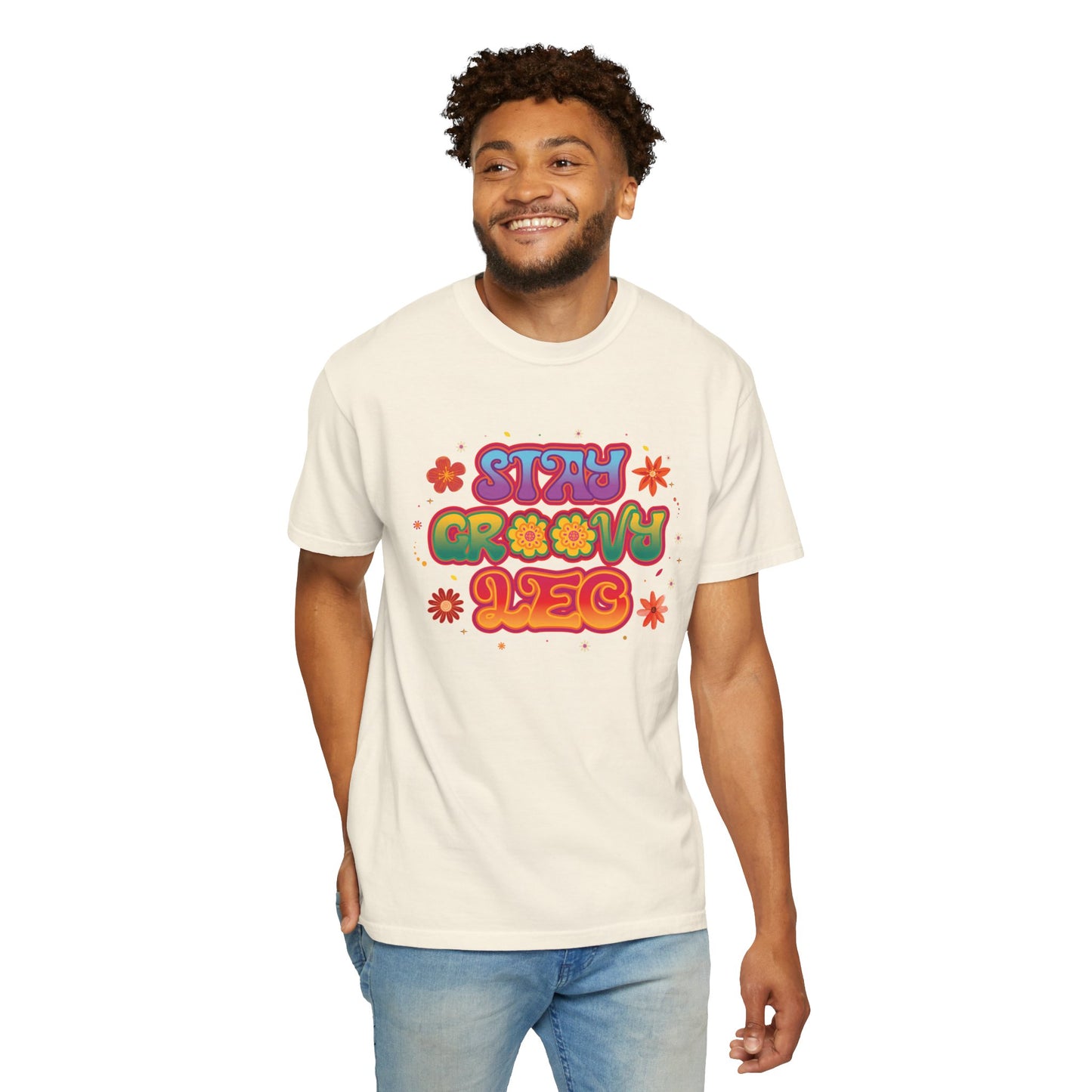 Stay Groovy Leo β Retro Zodiac Flower Power Tee