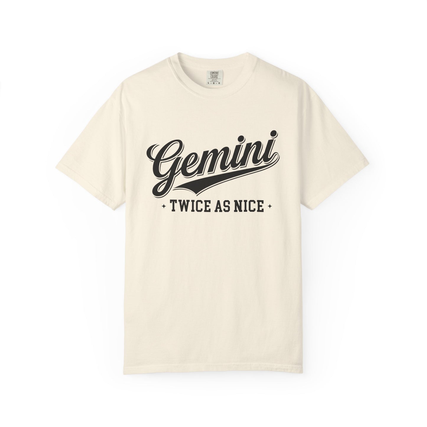 Gemini “Twice As Nice” Zodiac- Retro Astrology Tee - Unisex Graphic Shirt