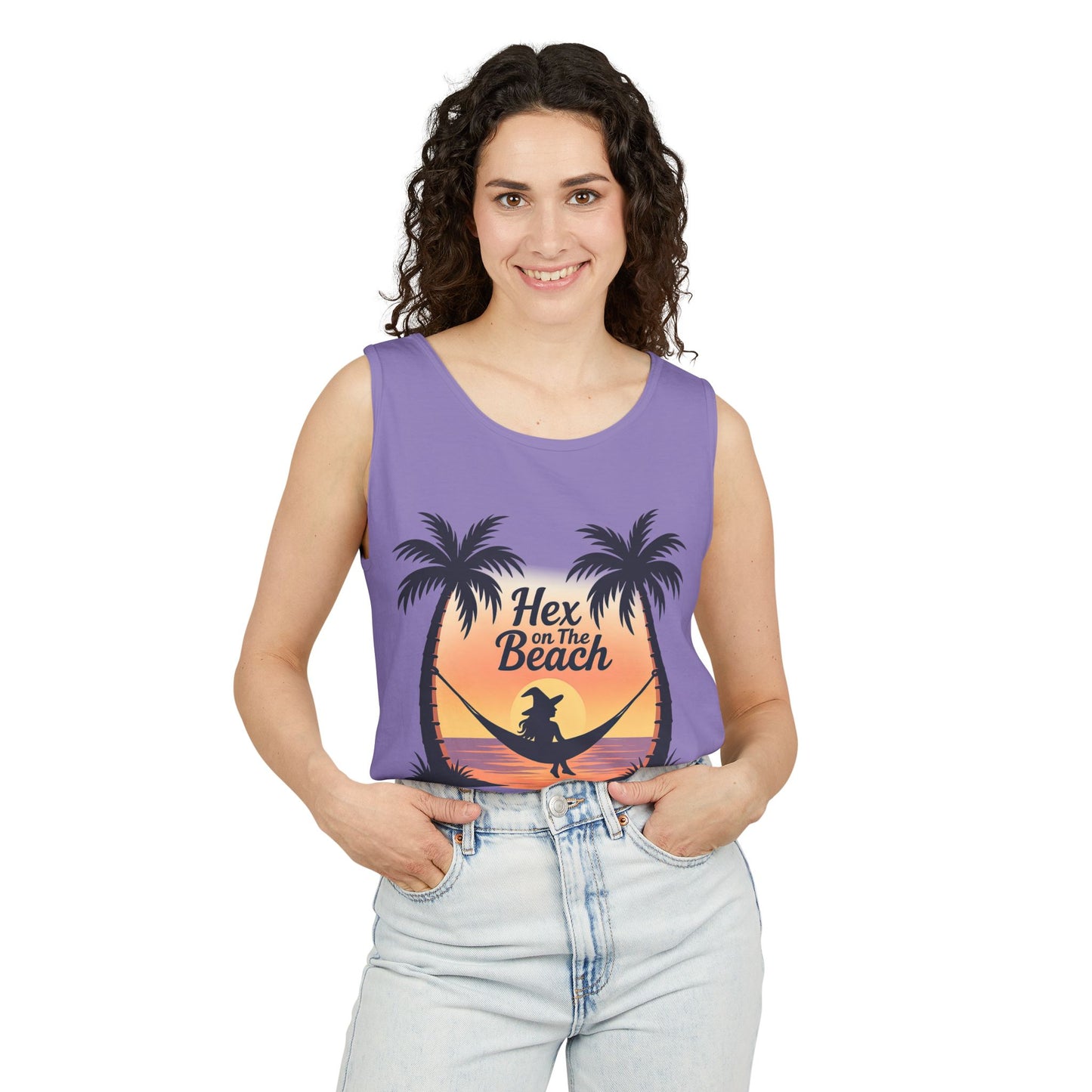 Hex on the Beach Tank – Wicked Retro Witchcore Shirt
