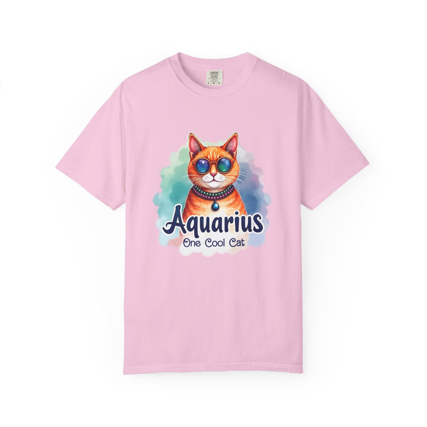 Aquarius One Cool Cat – Colorful Zodiac Shirt