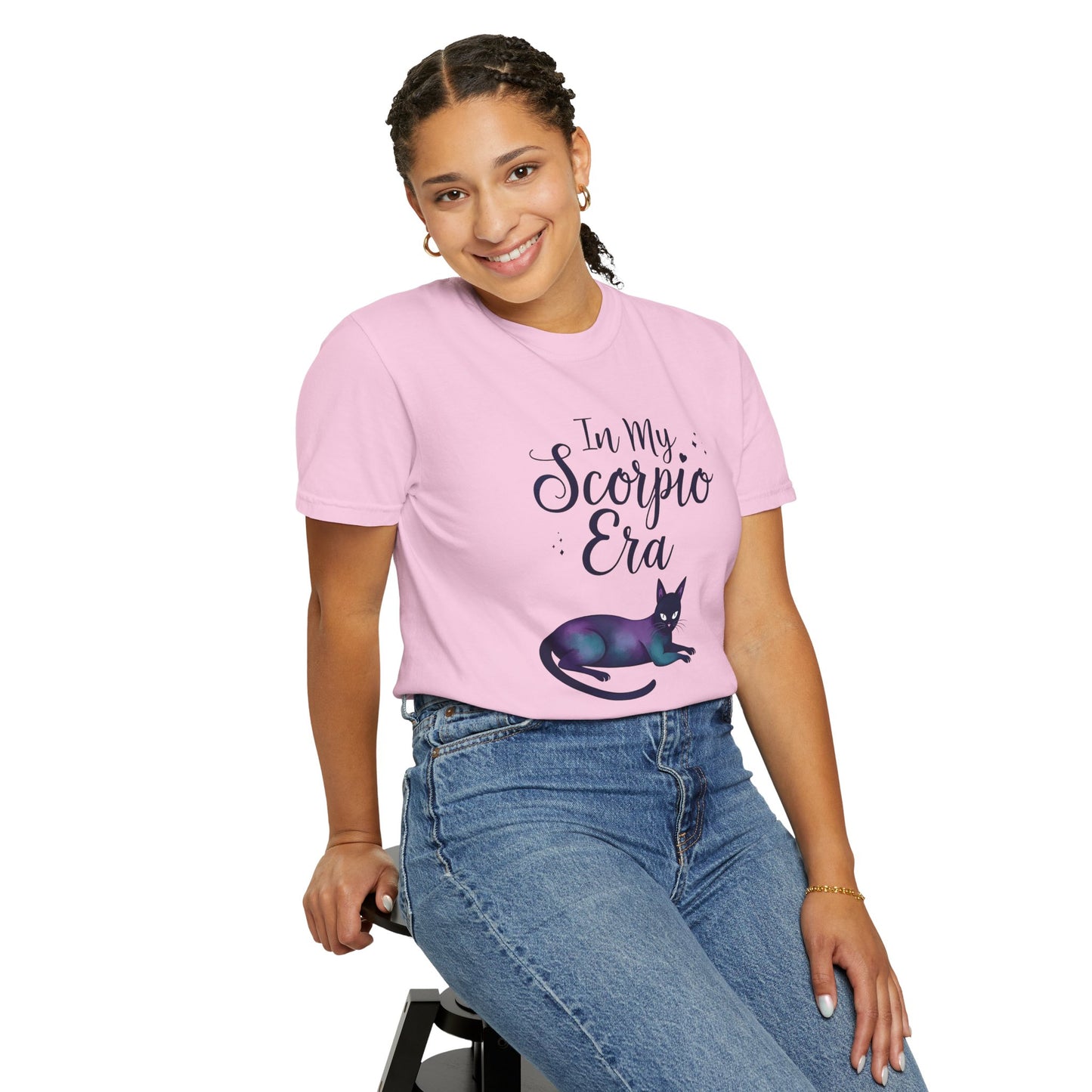 In My Scorpio Era – Mystical Black Cat Tee for the Zodiac Baddie