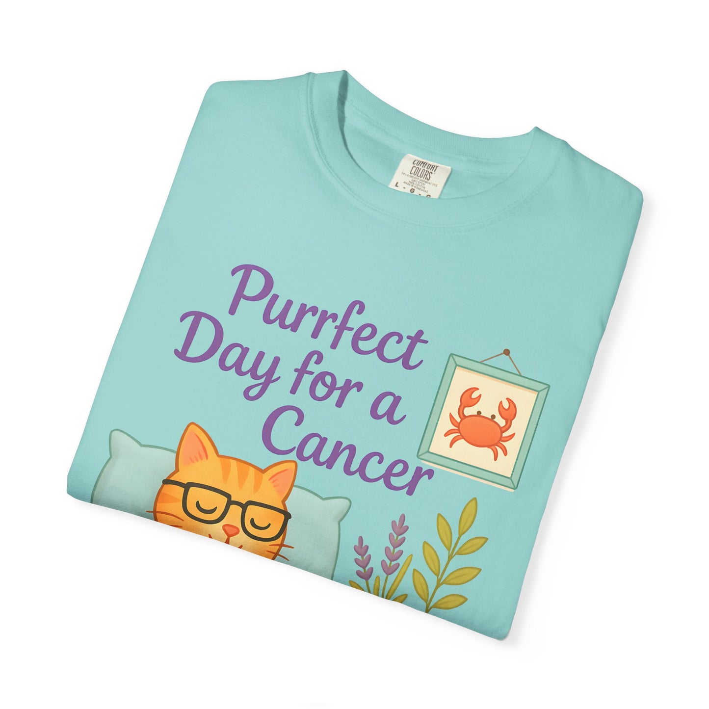 Purrfect Day for a Cancer – Funny Zodiac Cat Tee