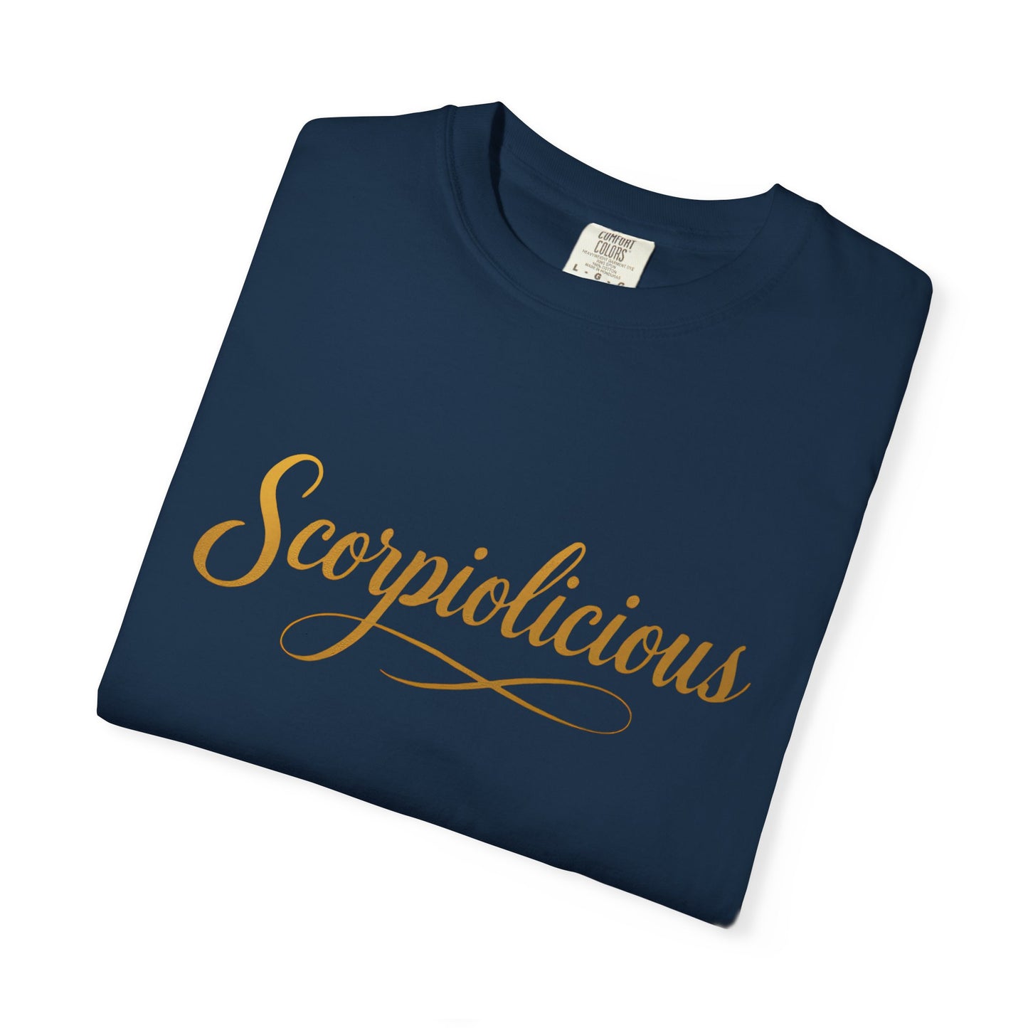 Scorpiolicious – Retro Script Scorpio Tee