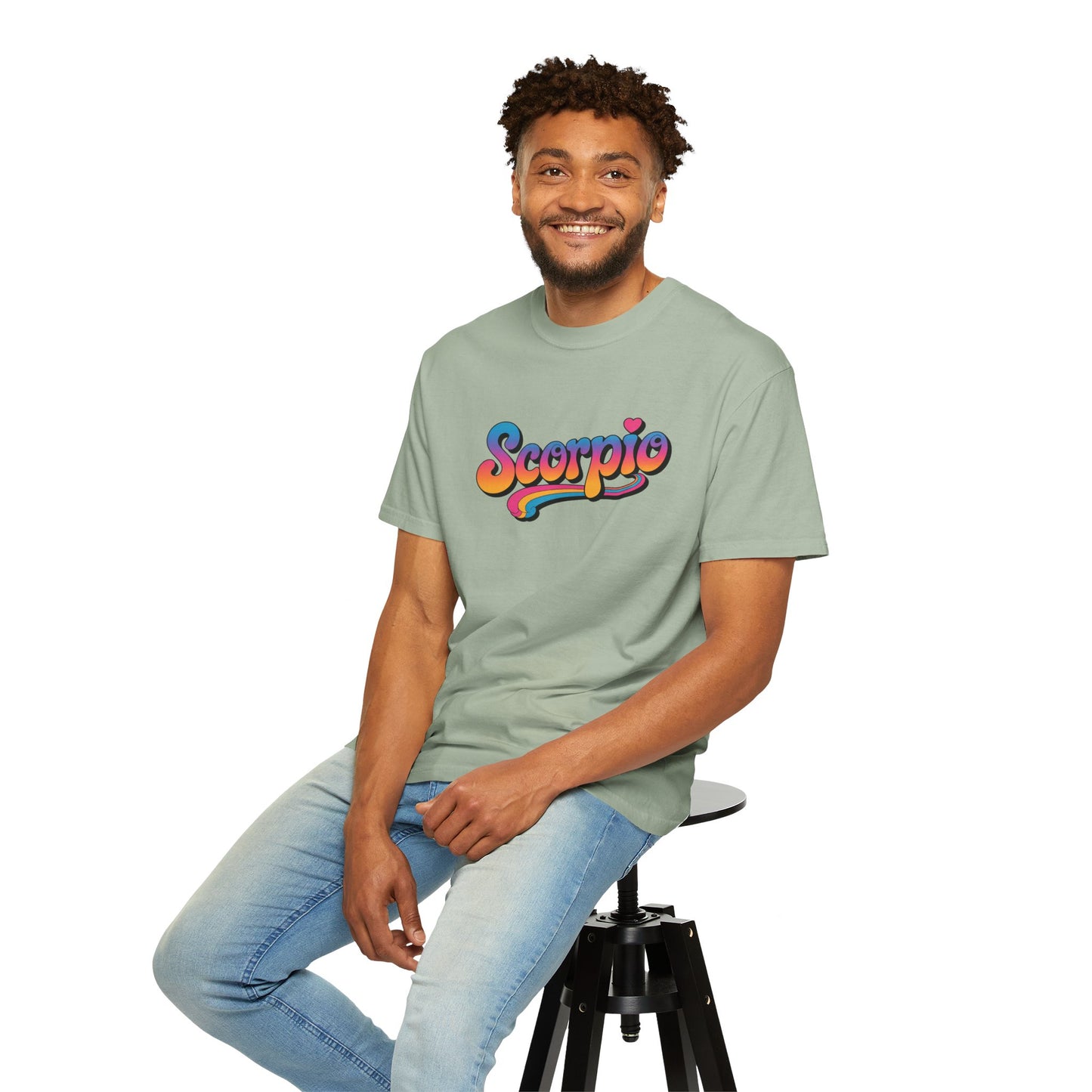 Scorpio Retro Groovy Tee – Multicolor Zodiac Shirt