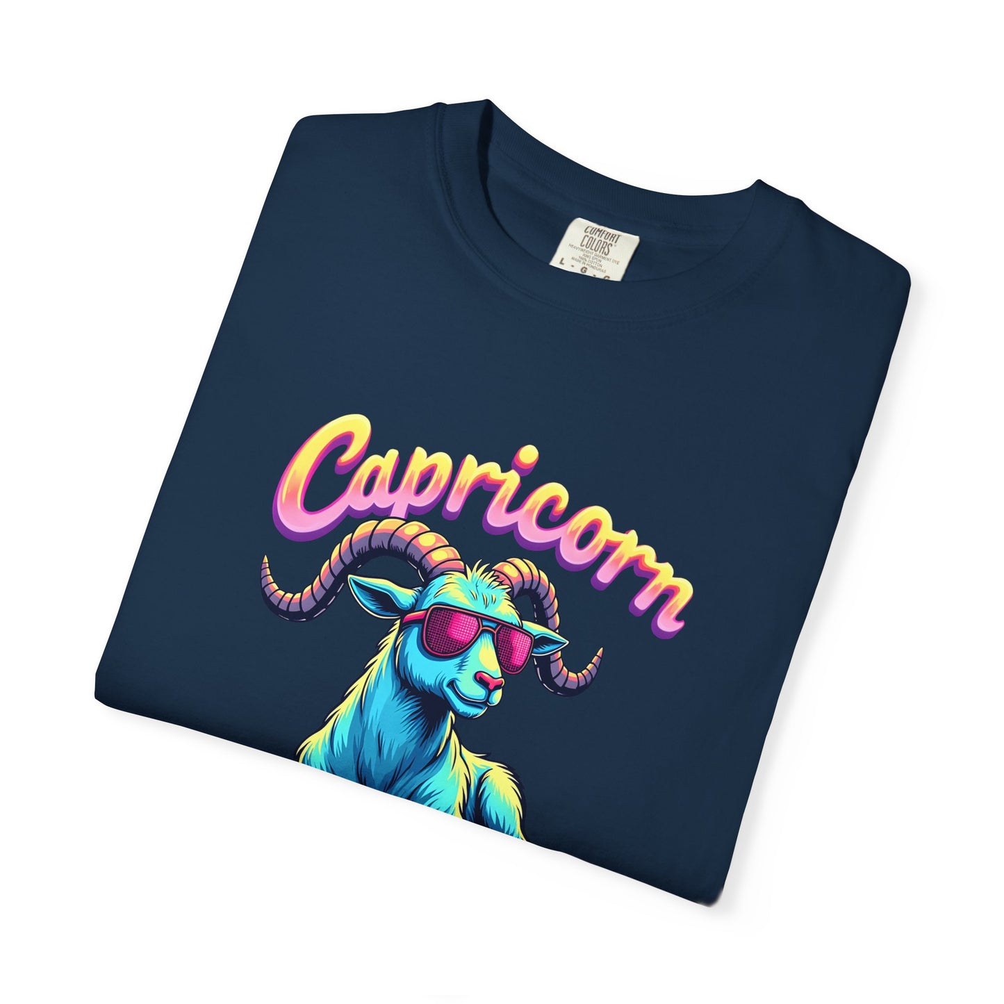 Capricorn G.O.A.T – Retro Neon Astrology Tee