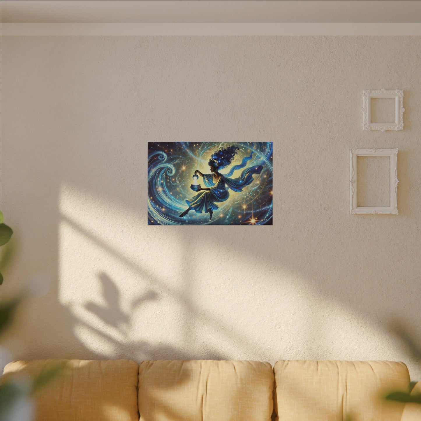 The Light Bearer – Mystical Celestial Wall Art on Eco-Friendly Canvas