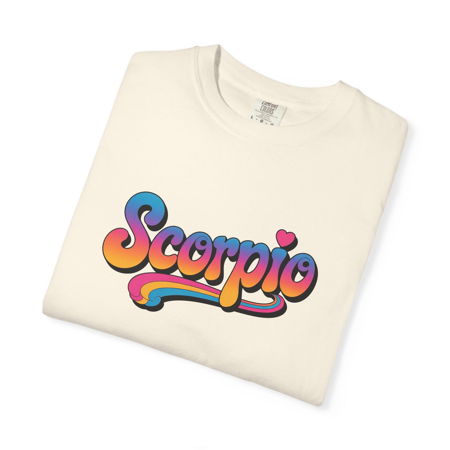 Scorpio Retro Groovy Tee – Multicolor Zodiac Shirt