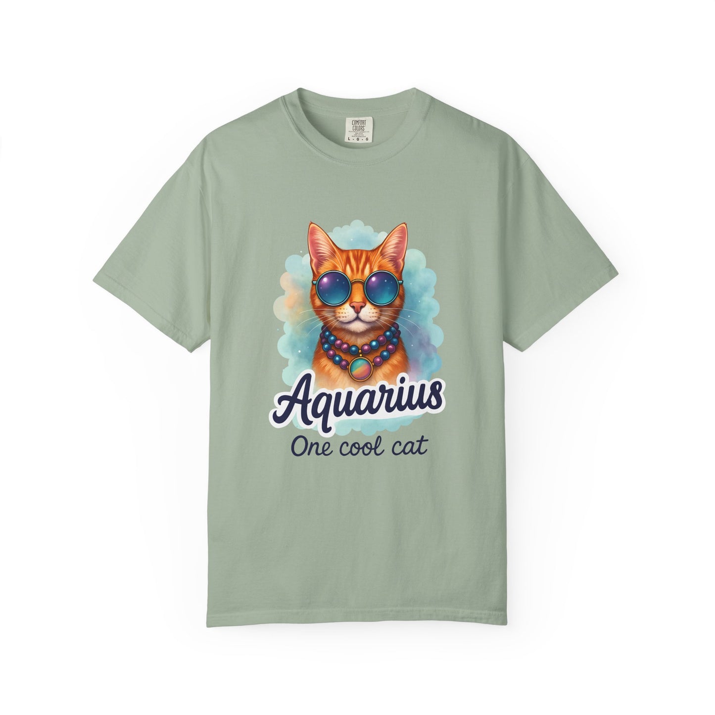Aquarius One Cool Cat – Groovy Cosmic Kitty T-shirt