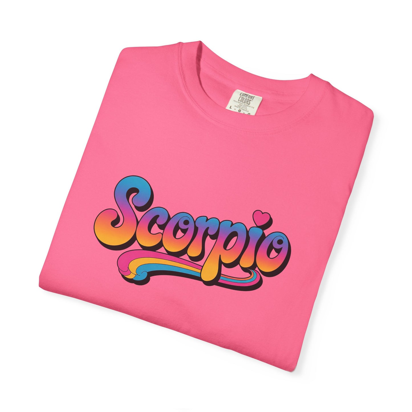 Scorpio Retro Groovy Tee – Multicolor Zodiac Shirt