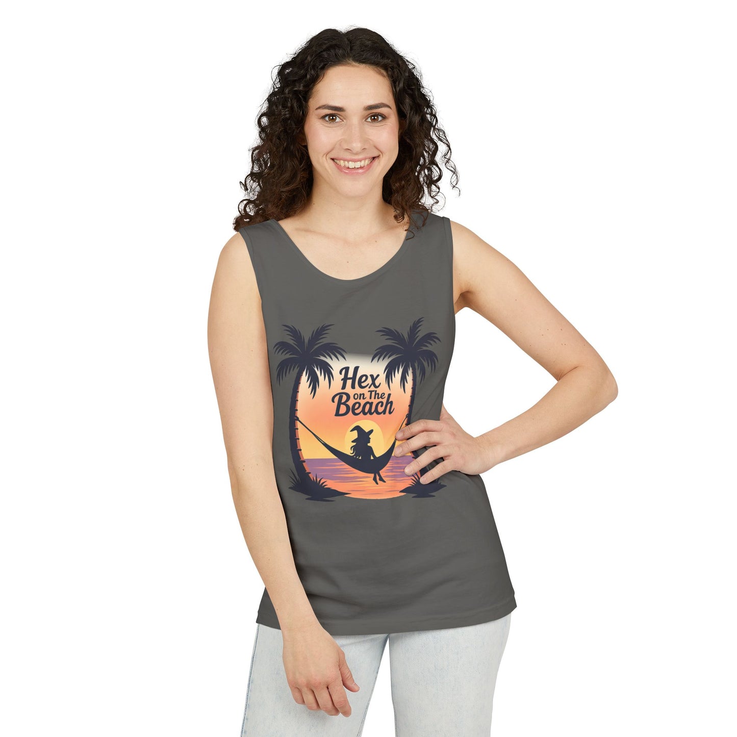 Hex on the Beach Tank – Wicked Retro Witchcore Shirt