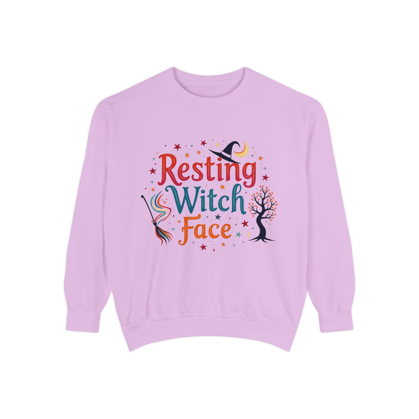 Resting Witch Face Sweatshirt – Retro Halloween Witch Pullover