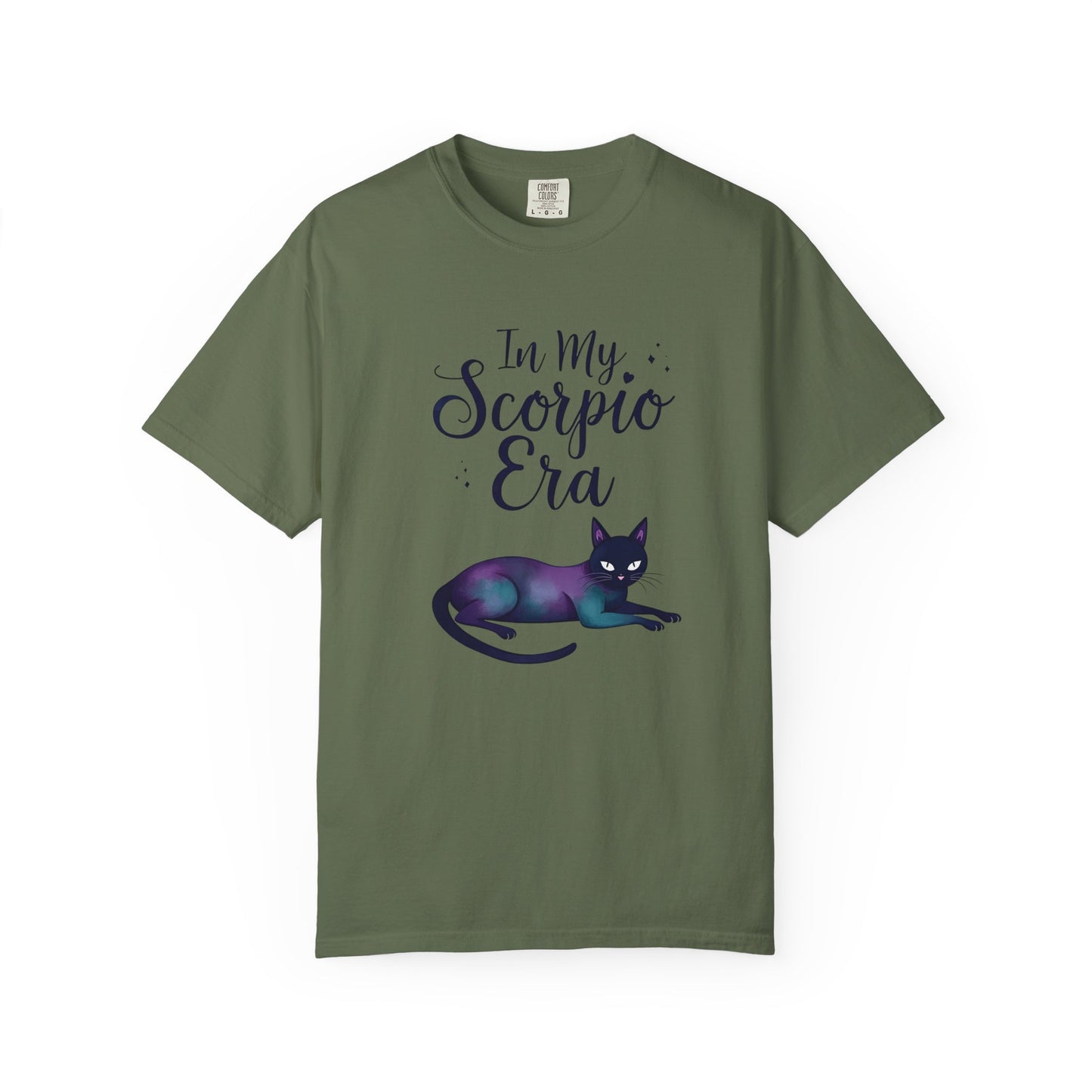 In My Scorpio Era – Mystical Black Cat Tee for the Zodiac Baddie