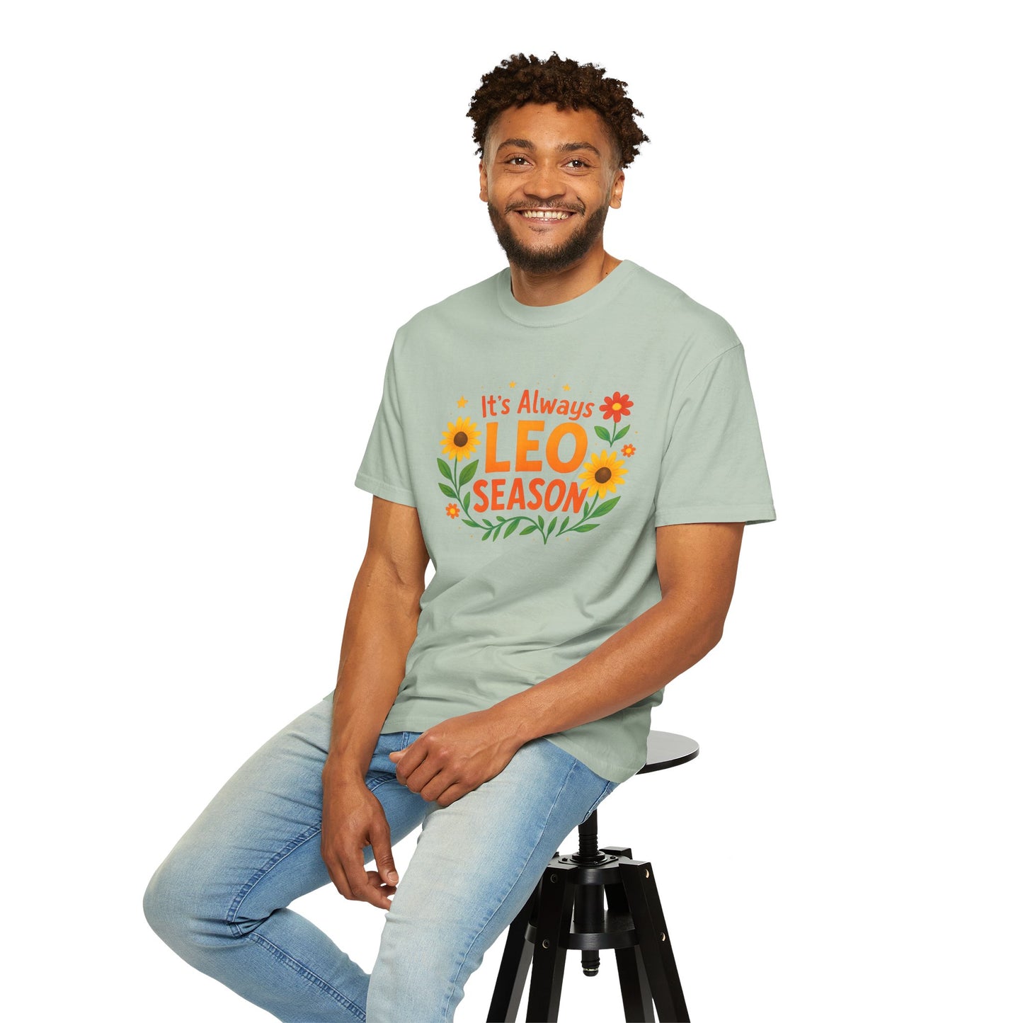 It’s Always Leo Season – Colorful Sunflower Aesthetic Tee