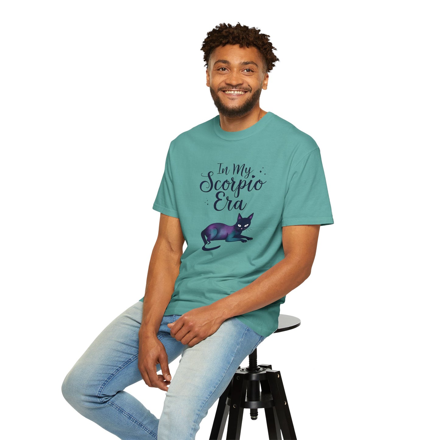 In My Scorpio Era – Mystical Black Cat Tee for the Zodiac Baddie
