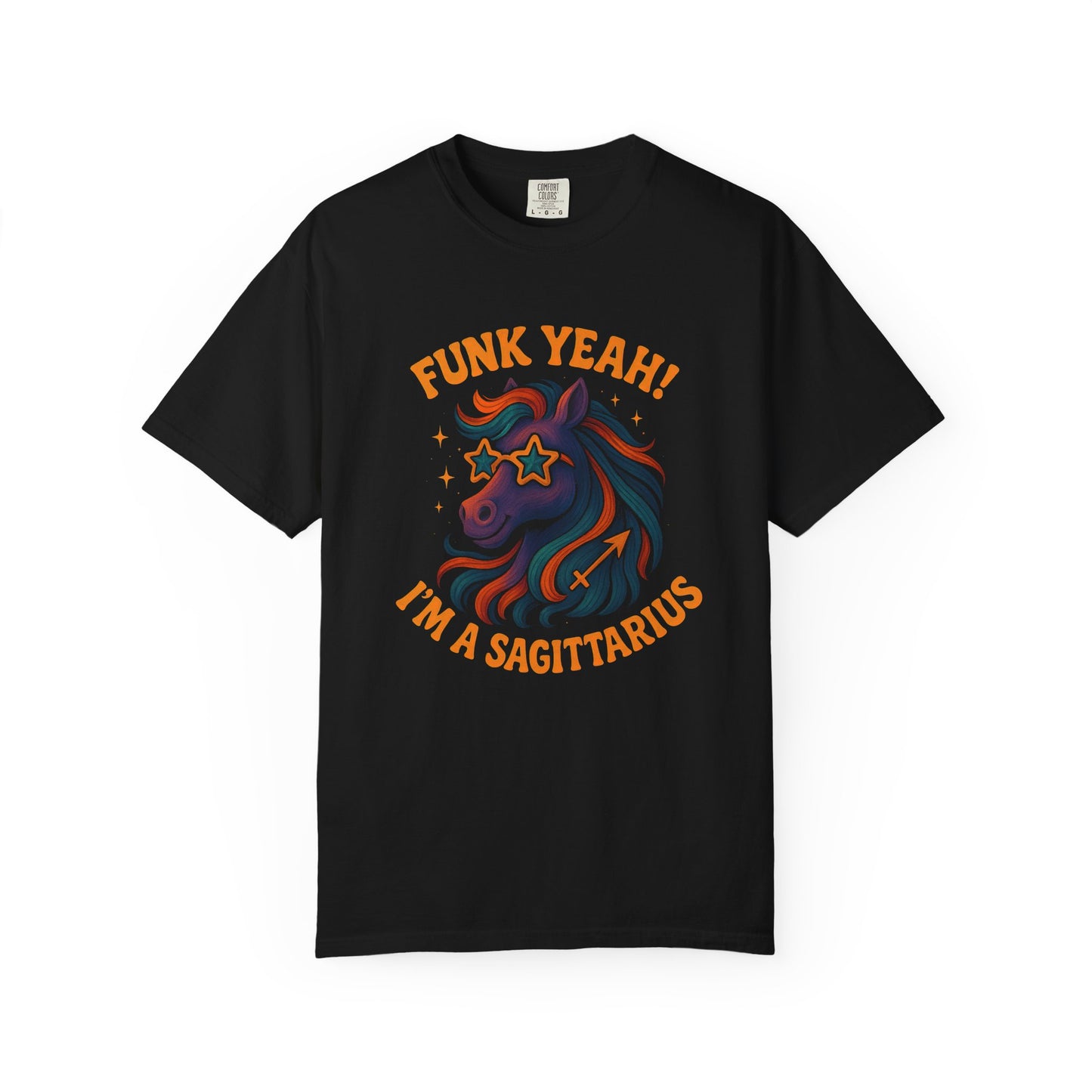 Funk Yeah! I’m a Sagittarius – Retro Colorful Tee Zodiac Shirt