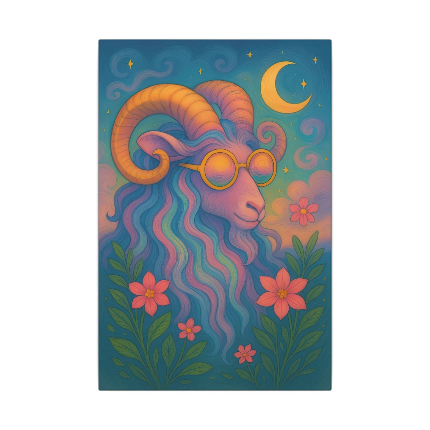 Aries Dream - Radiant Retro Ram Wall Art