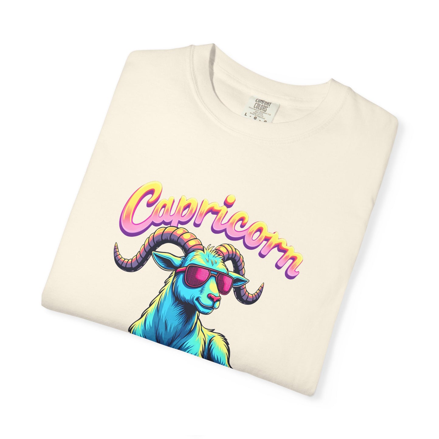 Capricorn G.O.A.T – Retro Neon Astrology Tee