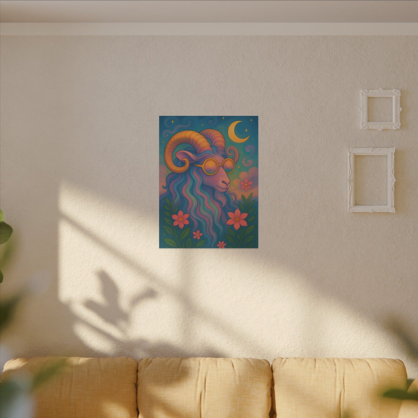 Aries Dream - Radiant Retro Ram Wall Art