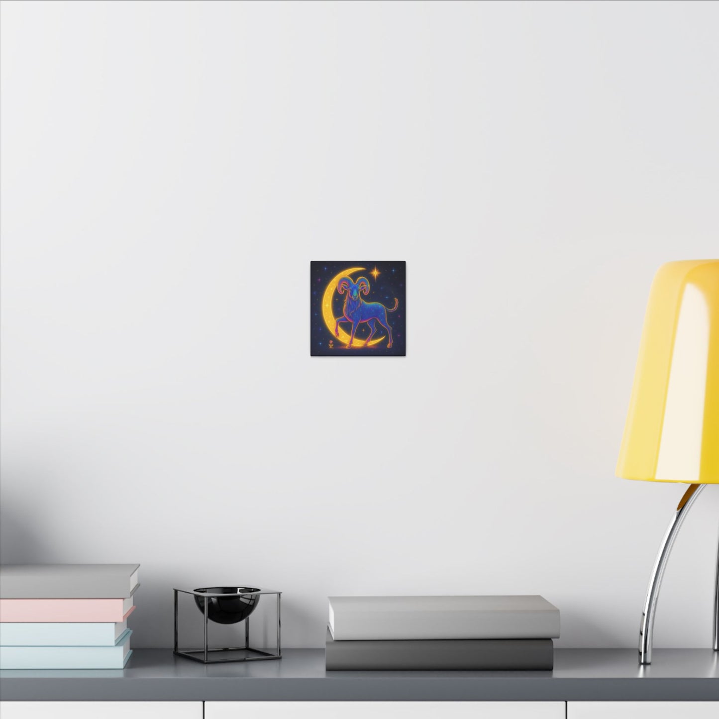 Electric Aries – Radiant Ram of the Moon (Wall Art)