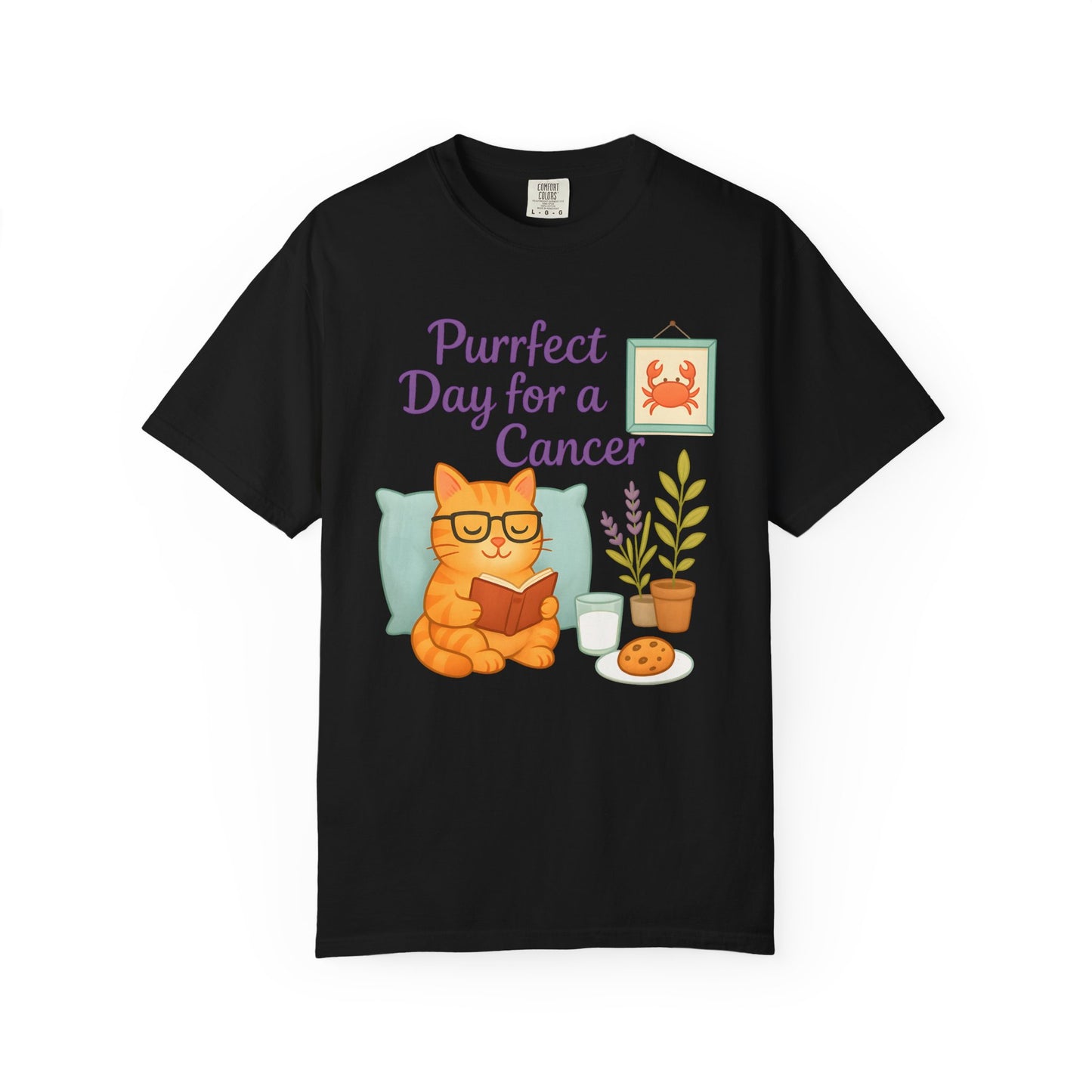 Purrfect Day for a Cancer – Funny Zodiac Cat Tee