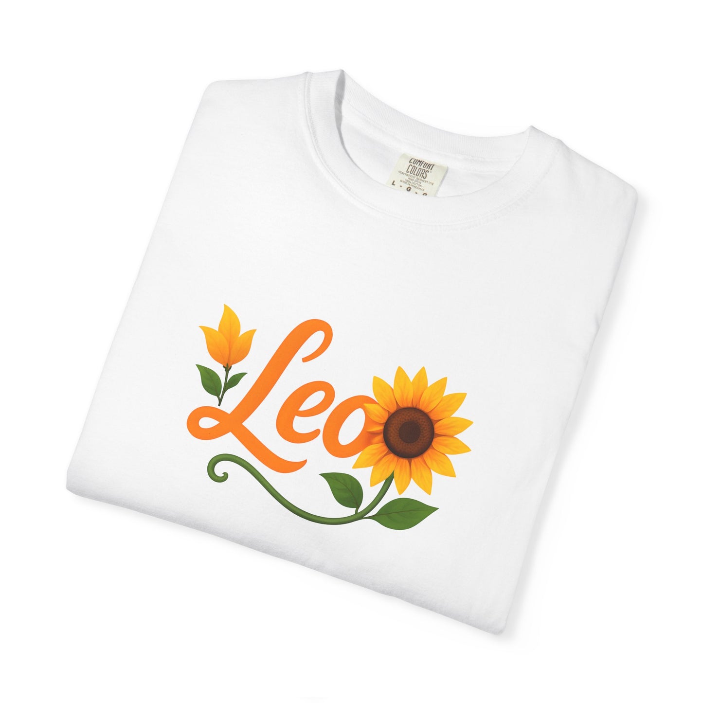 Leo Sunflower Tee β Retro Zodiac Shirt