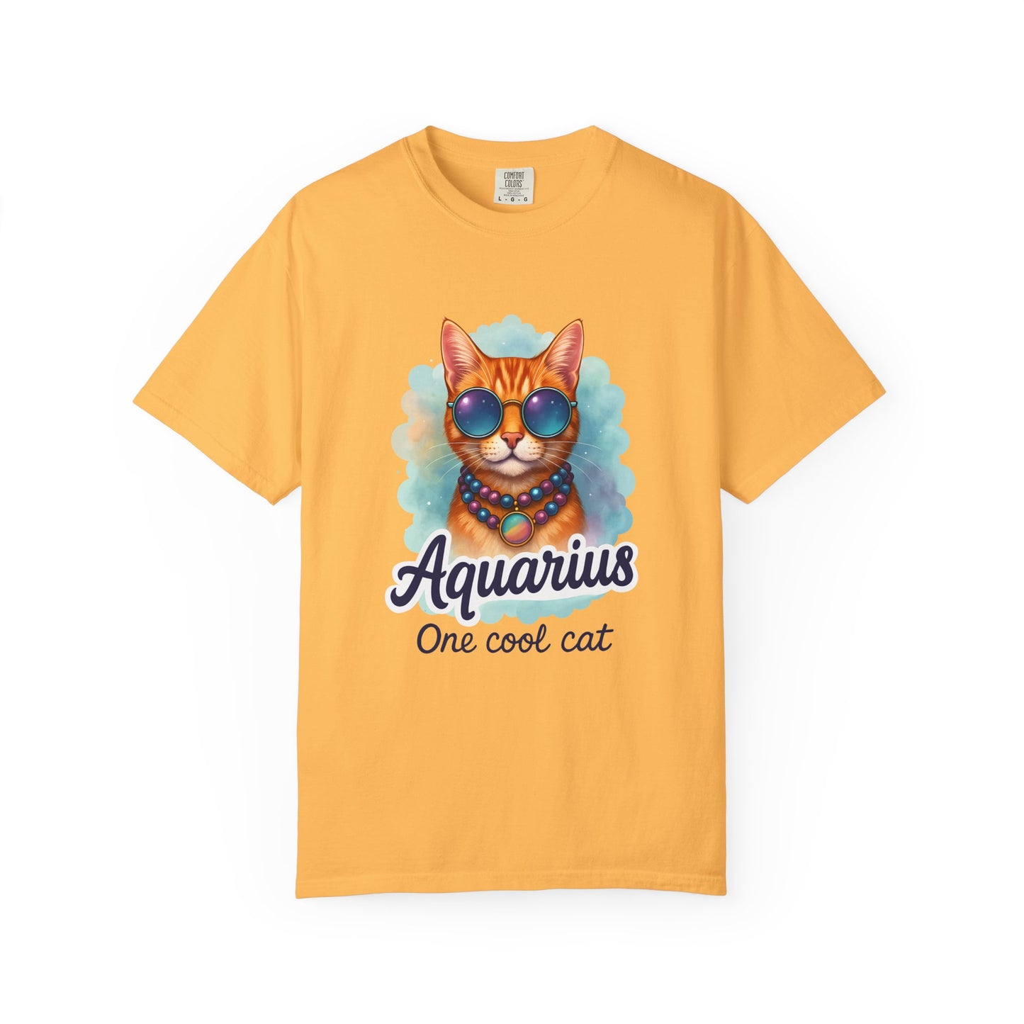 Aquarius One Cool Cat – Groovy Cosmic Kitty T-shirt