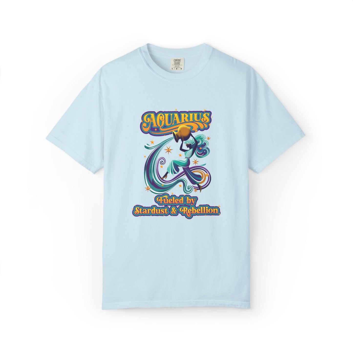 Aquarius Fueled by Stardust & Rebellion – Retro Rebel Tee