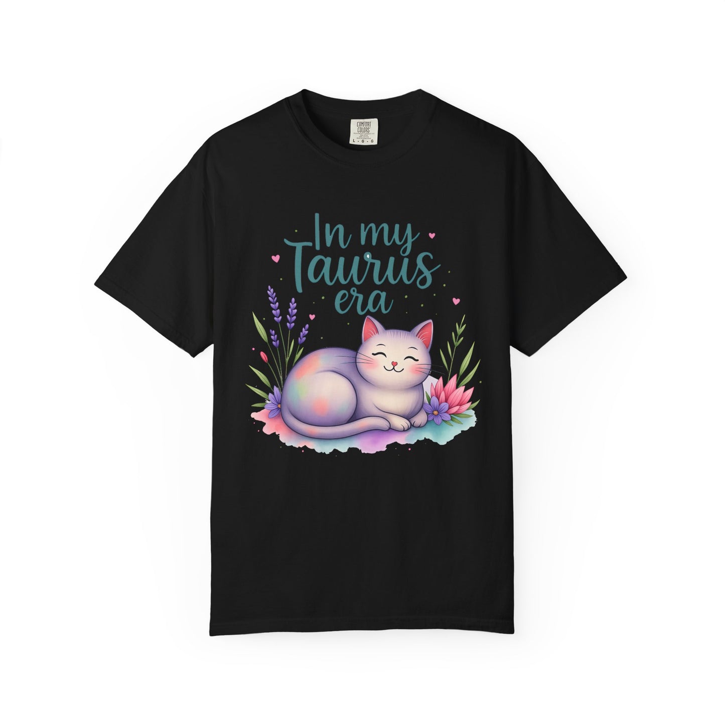 In My Taurus Era – Colorful Zodiac Cat Tee
