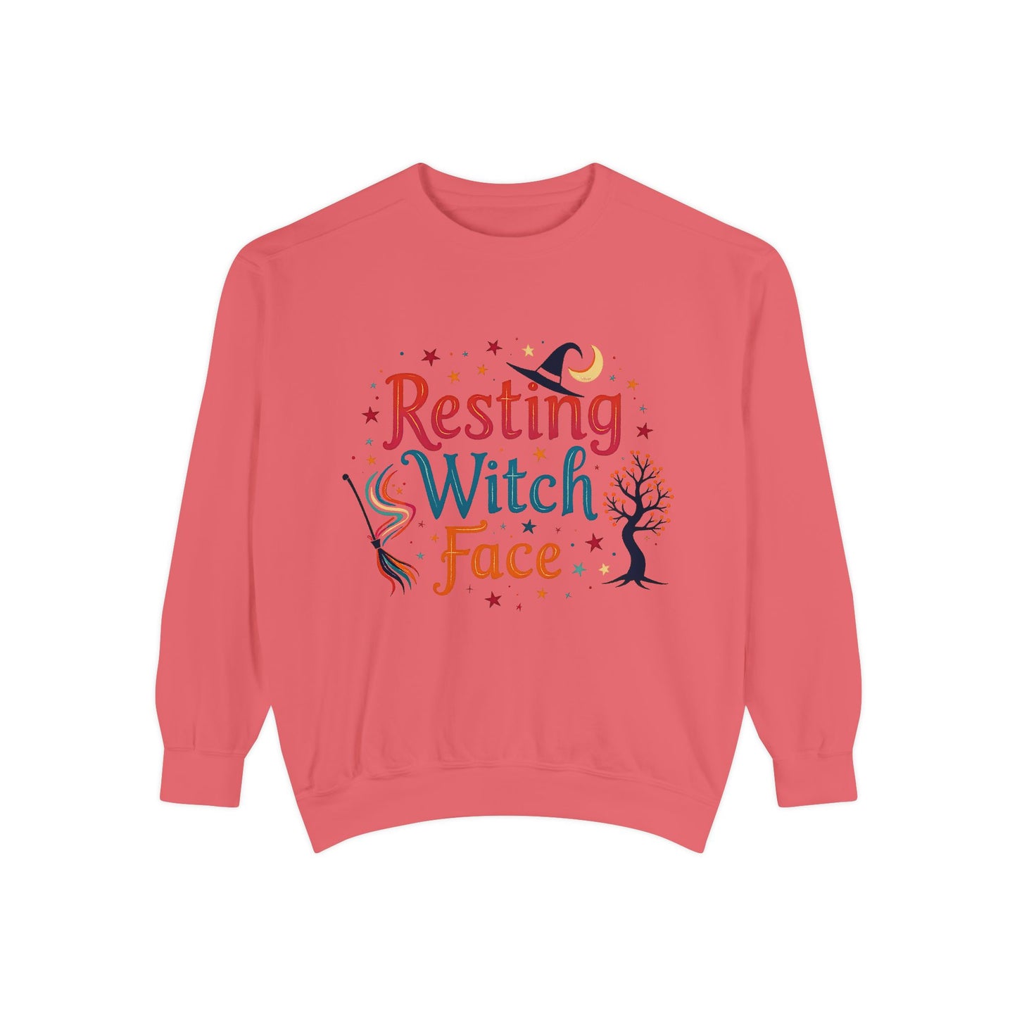 Resting Witch Face Sweatshirt – Retro Halloween Witch Pullover