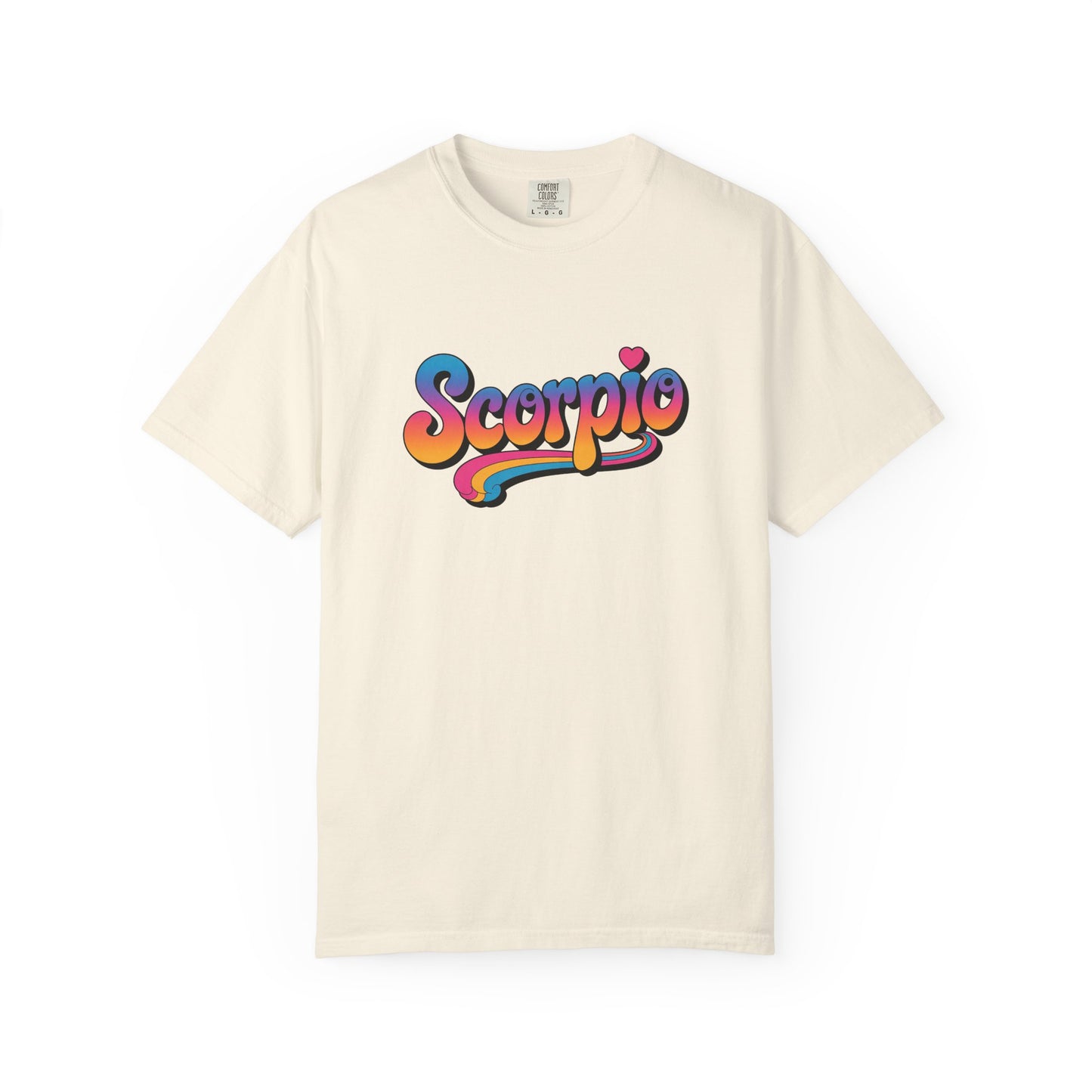 Scorpio Retro Groovy Tee – Multicolor Zodiac Shirt