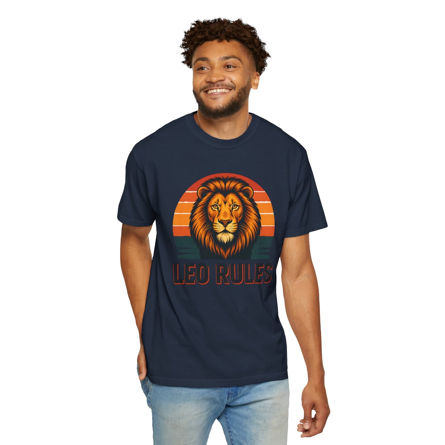 Leo Rules - Retro Rainbow Power Tee