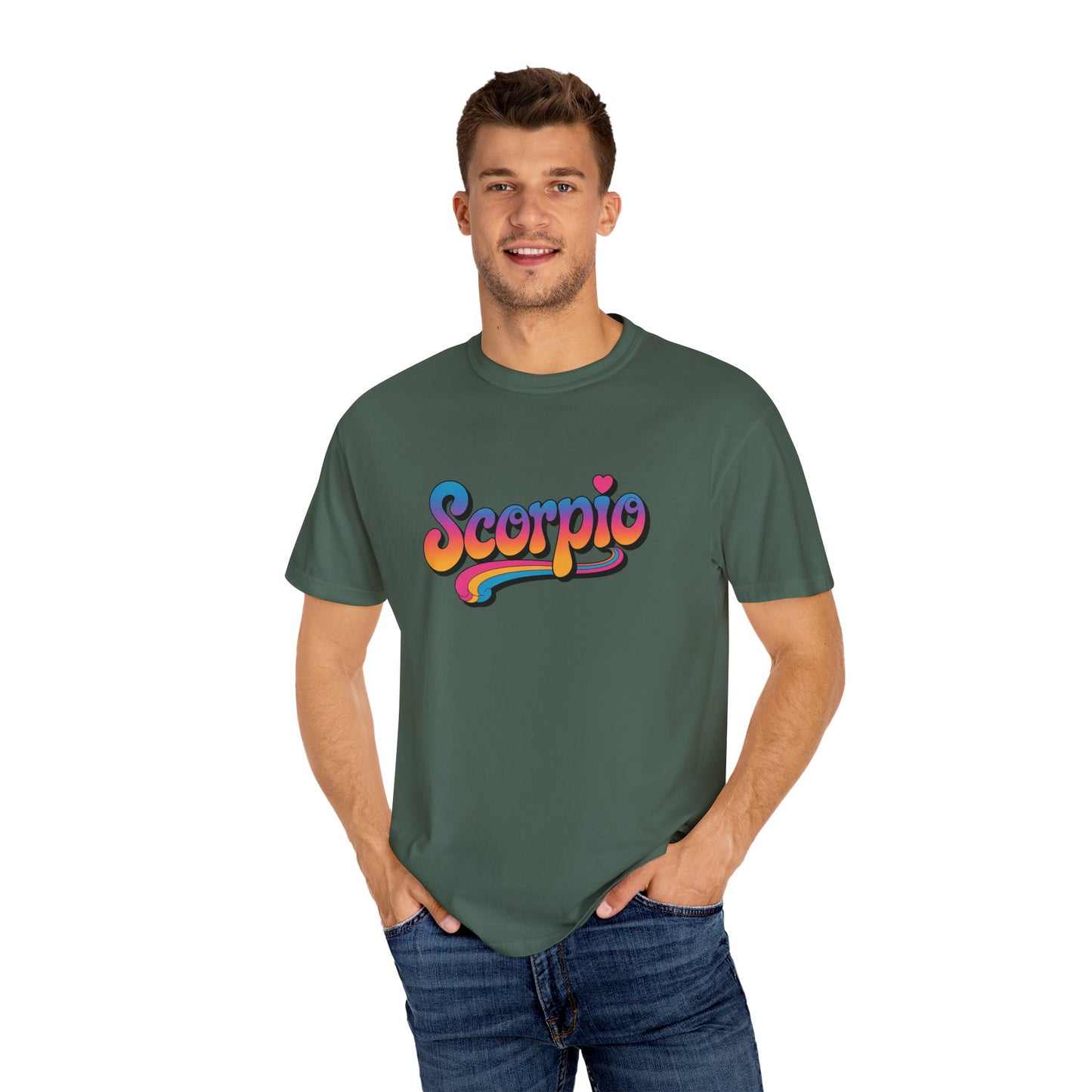 Scorpio Retro Groovy Tee – Multicolor Zodiac Shirt