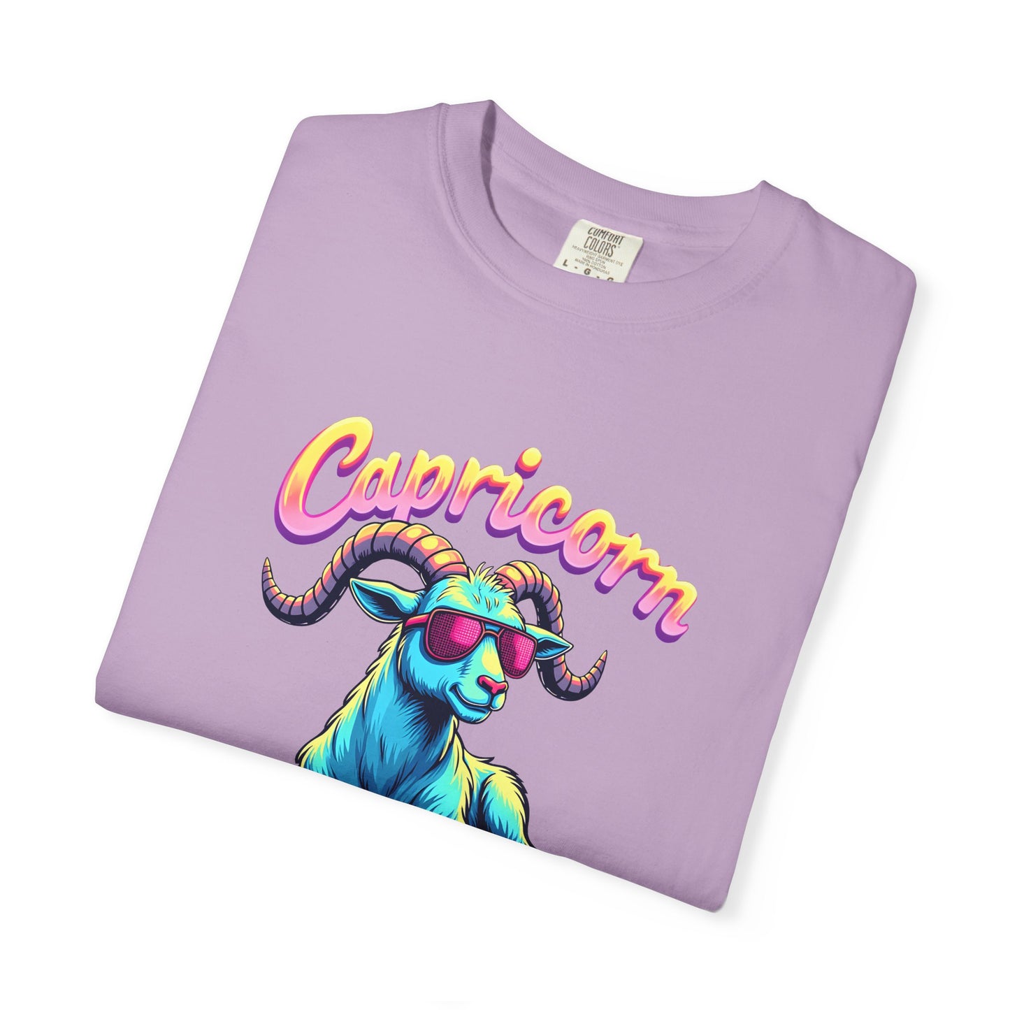 Capricorn G.O.A.T – Retro Neon Astrology Tee
