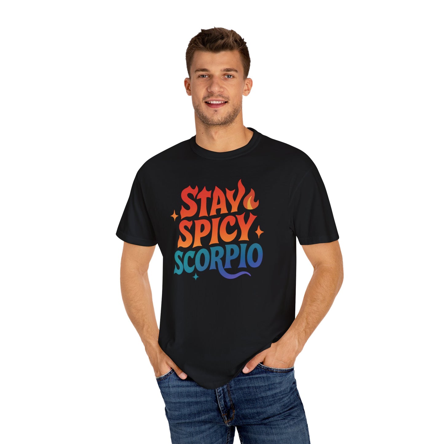 Stay Spicy Scorpio Tee – Colorful Zodiac Shirt
