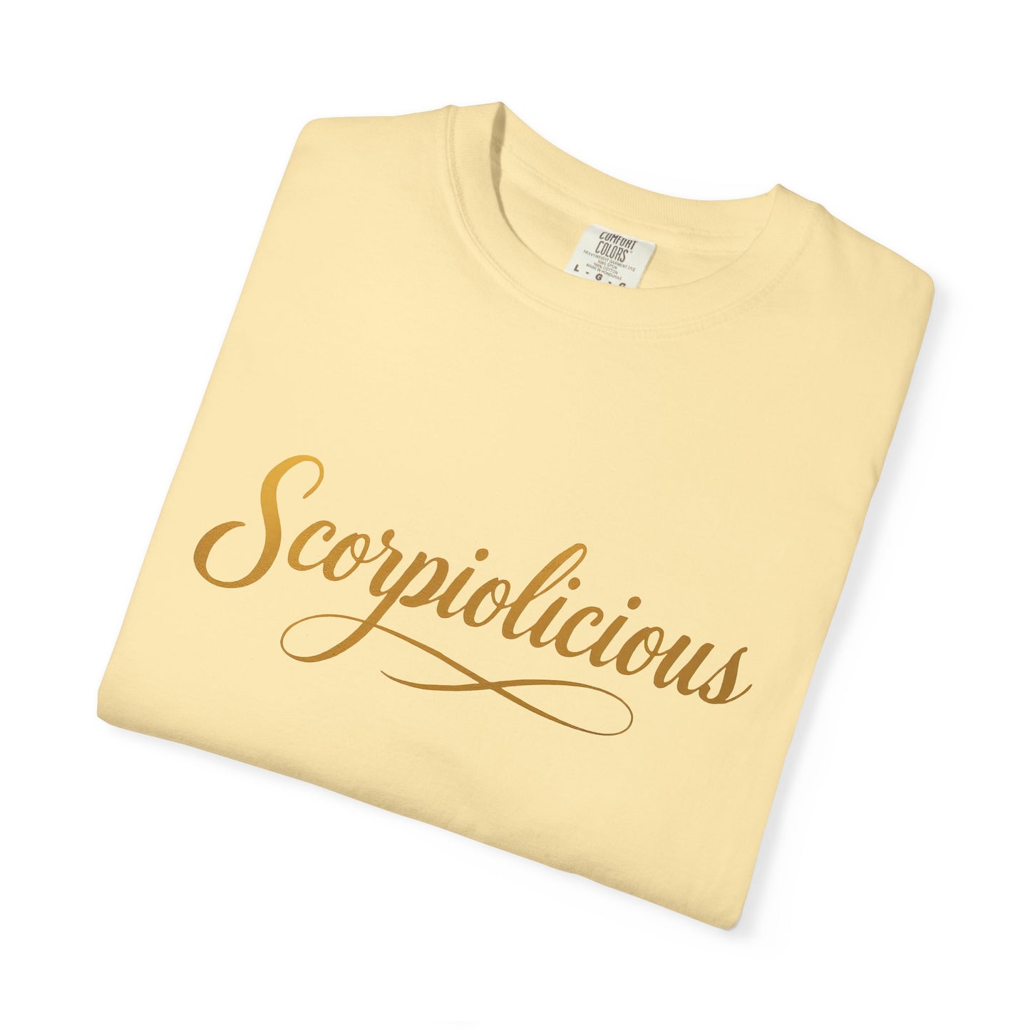 Scorpiolicious – Retro Script Scorpio Tee