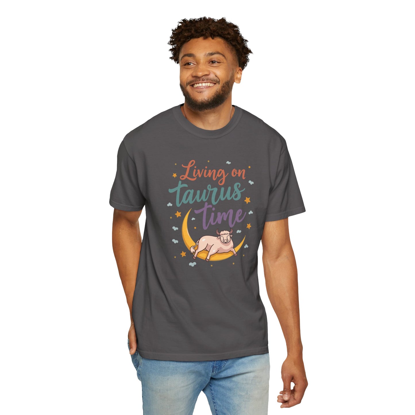 Living on Taurus Time – Colorful Tee Zodiac Shirt