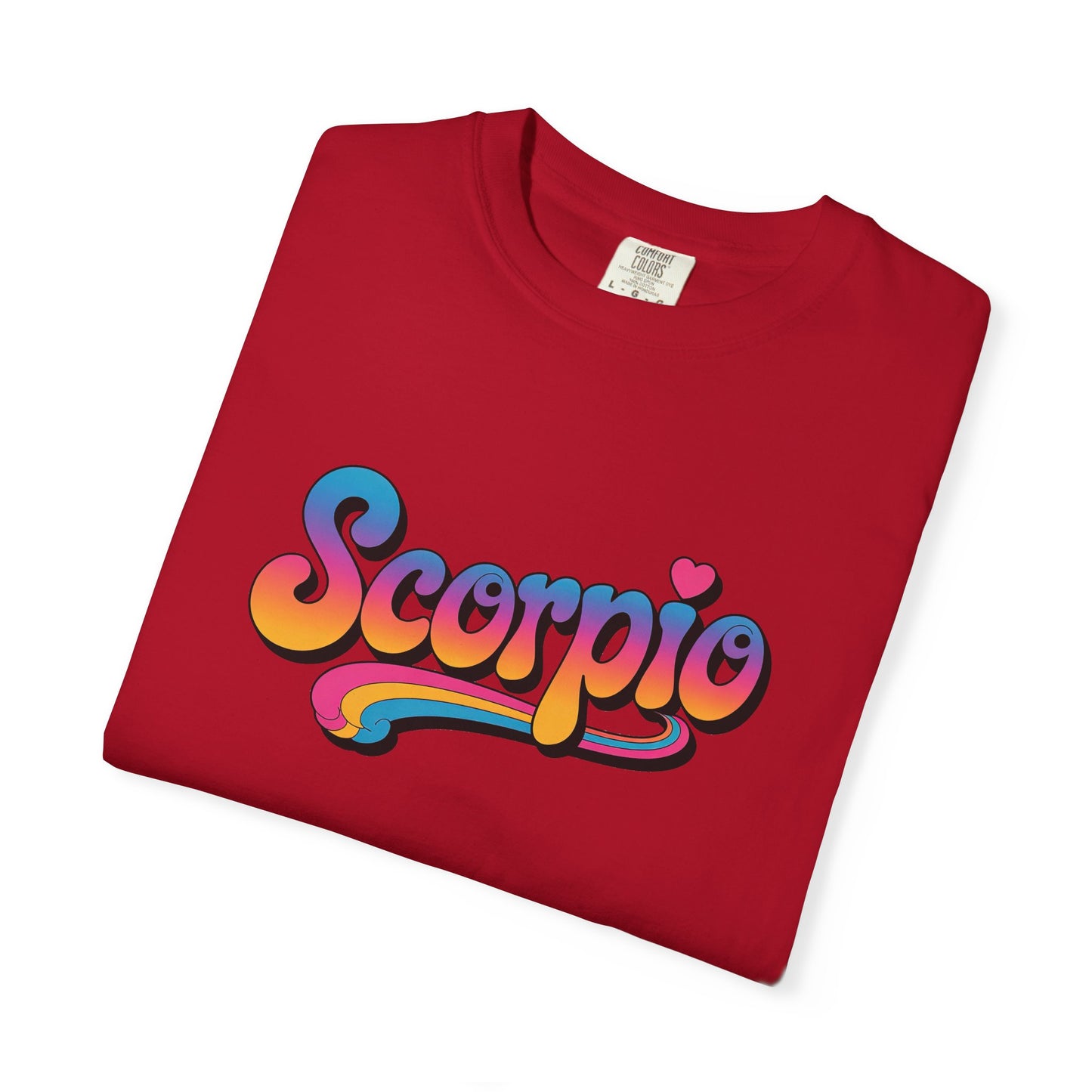 Scorpio Retro Groovy Tee – Multicolor Zodiac Shirt