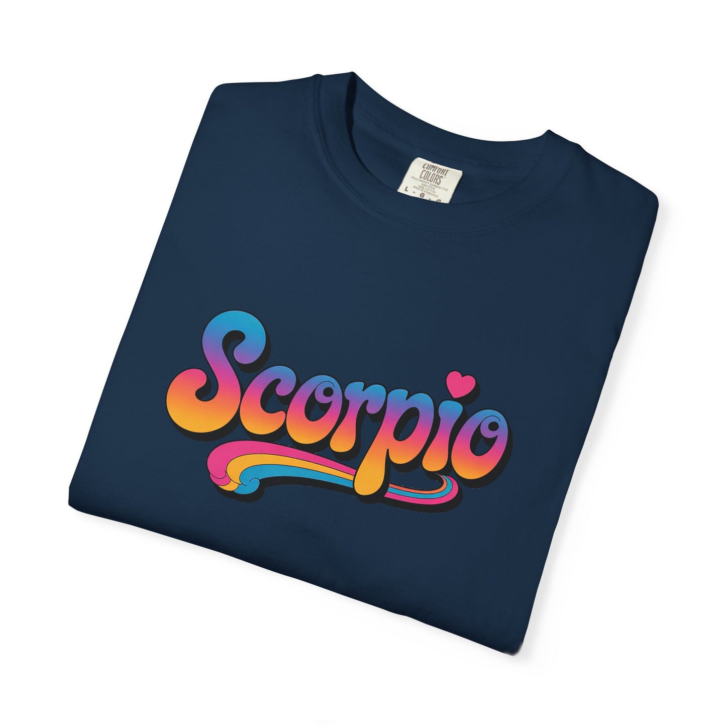 Scorpio Retro Groovy Tee – Multicolor Zodiac Shirt